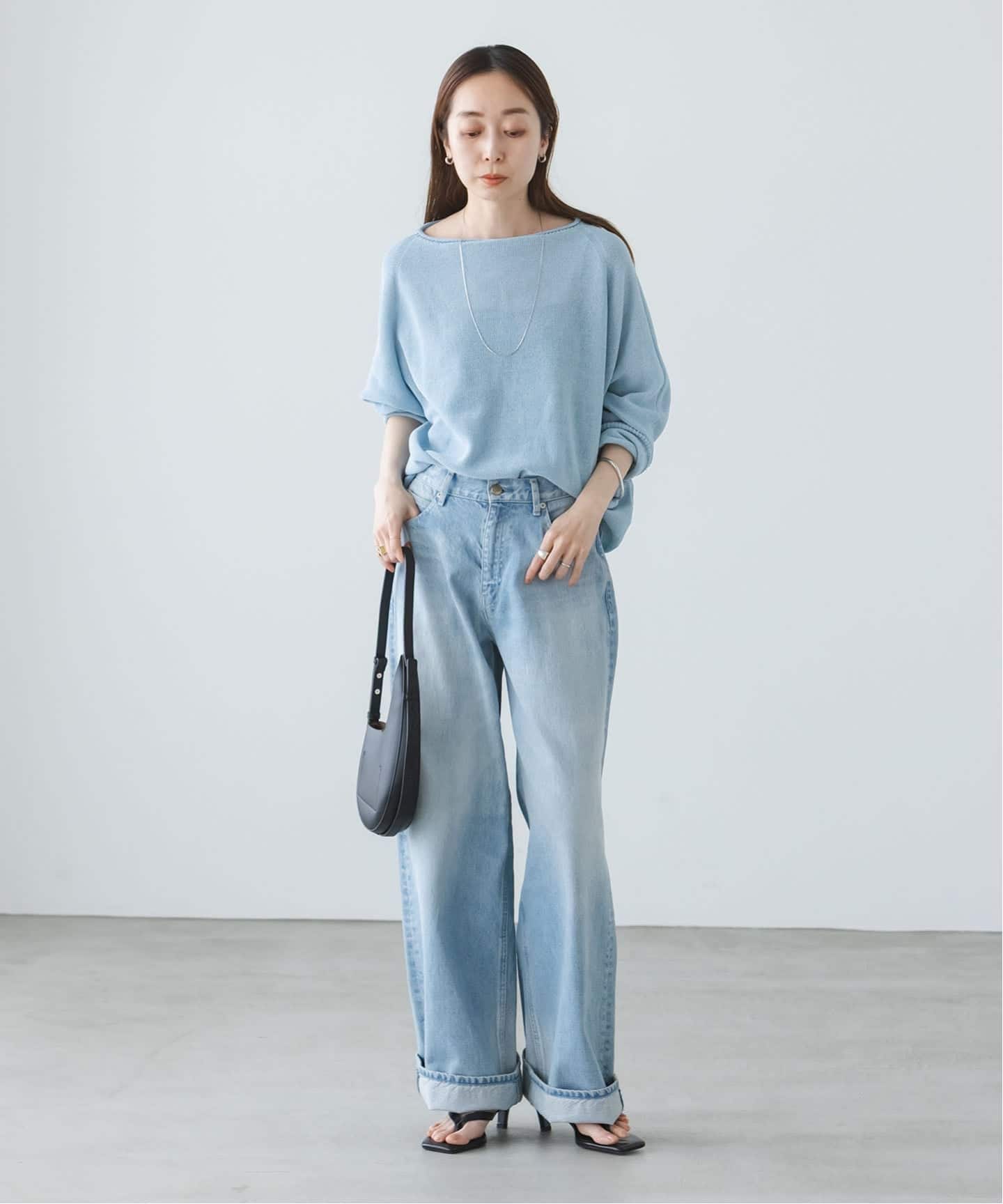 WEB限定追加》【洗える】ペーパーヤーン裏天竺プルオーバー（ニット
