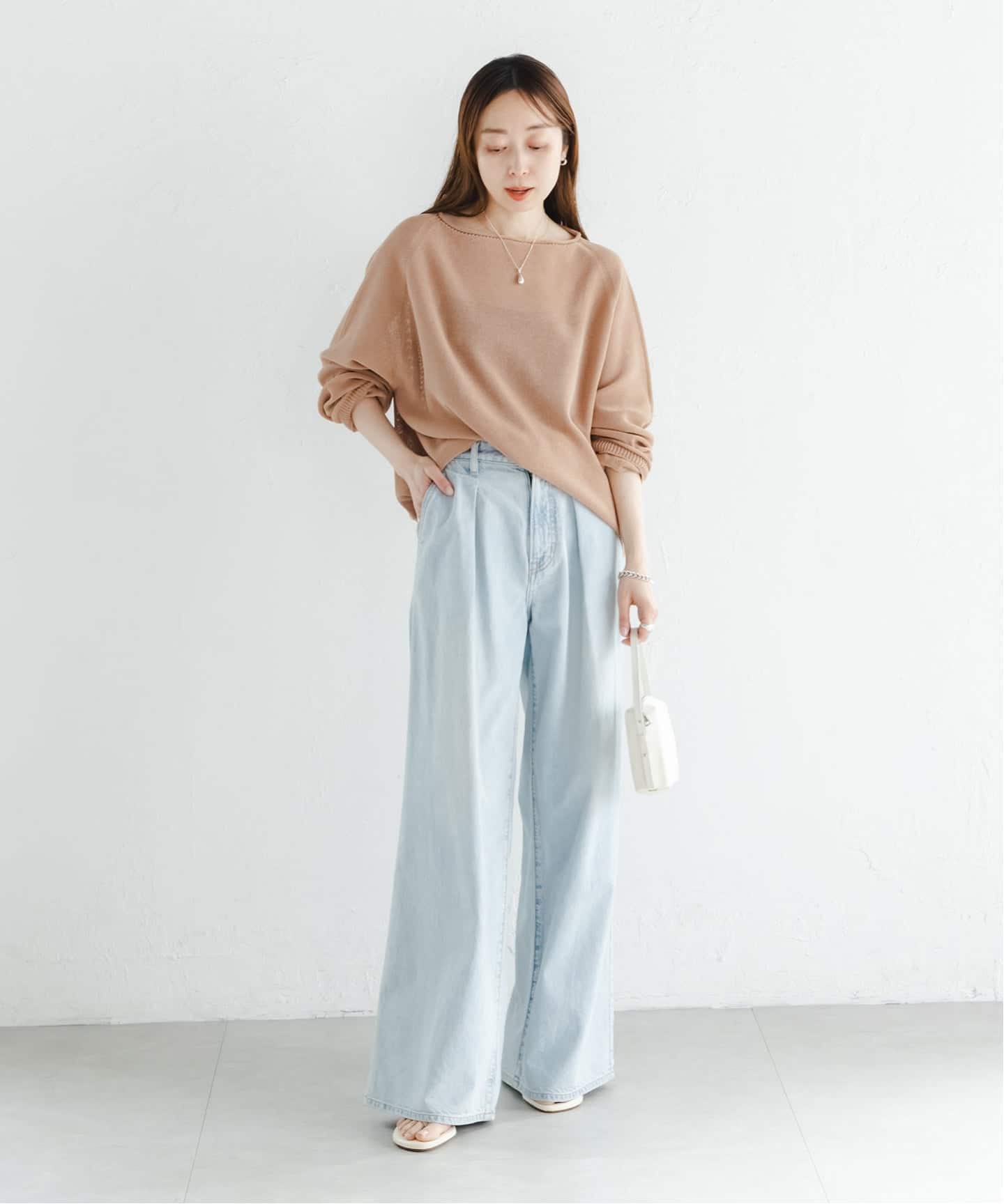 WEB&なんばCITY店限定》ペーパーヤーン裏天竺プルオーバー(natsu