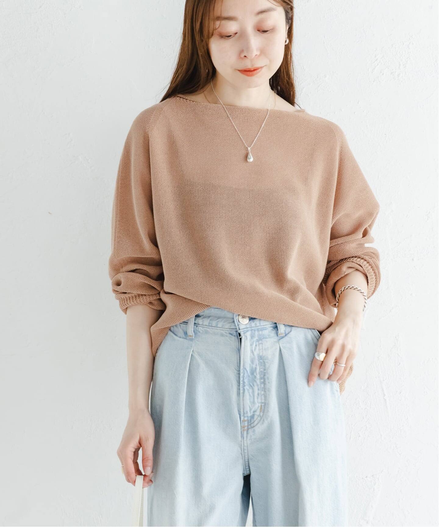 WEB&なんばCITY店限定》ペーパーヤーン裏天竺プルオーバー(natsu