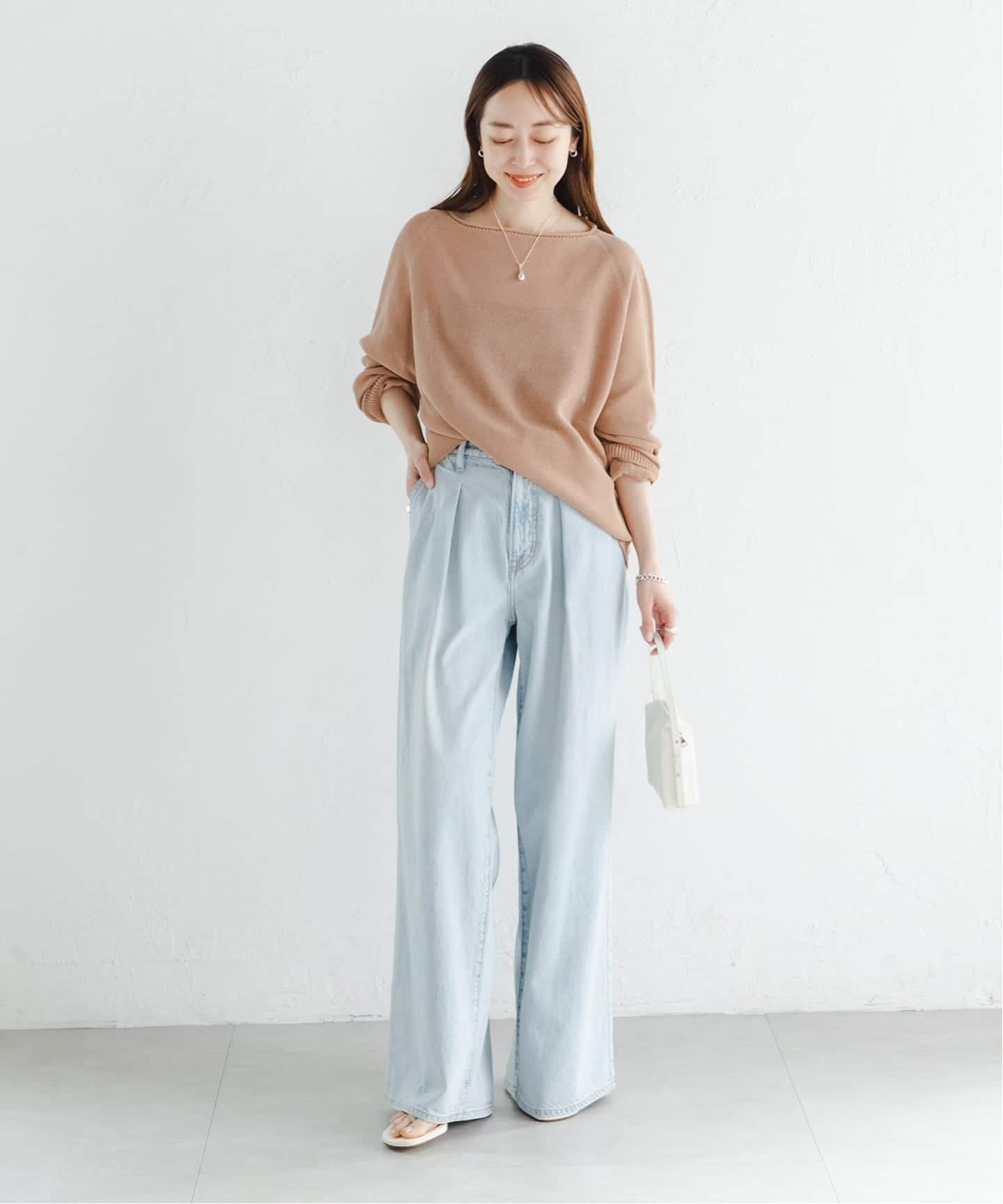 WEB&なんばCITY店限定》ペーパーヤーン裏天竺プルオーバー(natsu