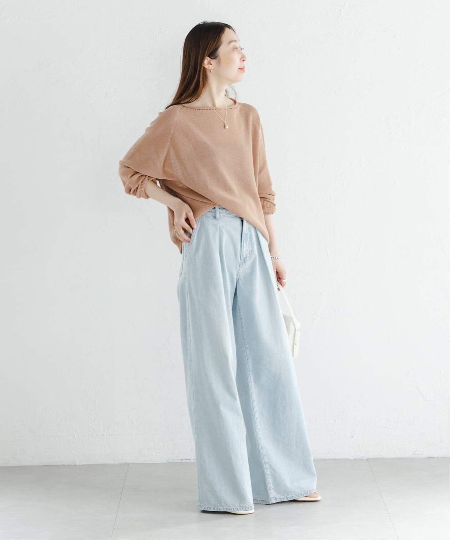 WEB&なんばCITY店限定》ペーパーヤーン裏天竺プルオーバー(natsu