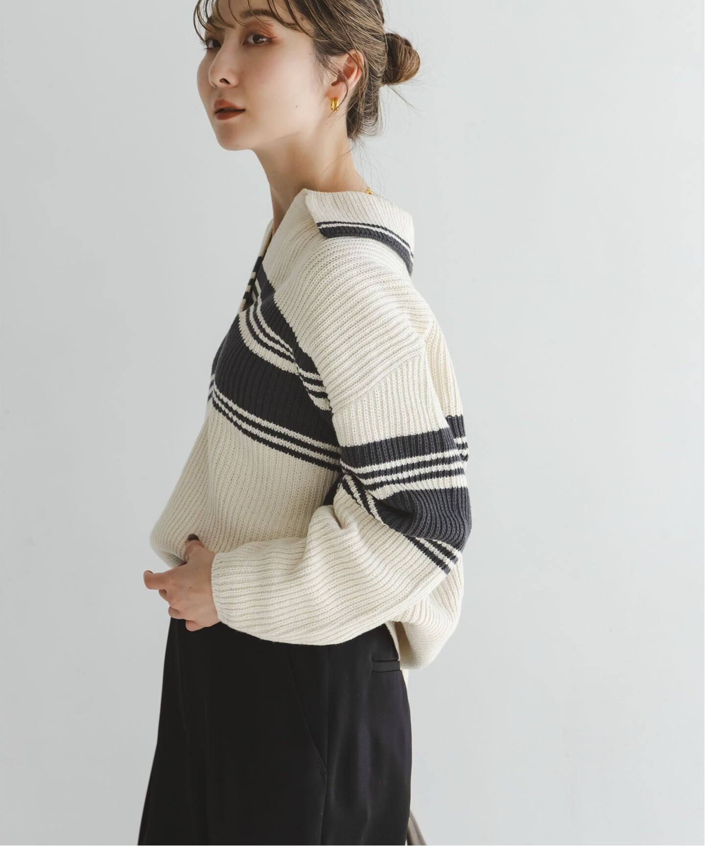 NOBLE別注》Venit/ヴェニット ランダムボーダーニット（ニット