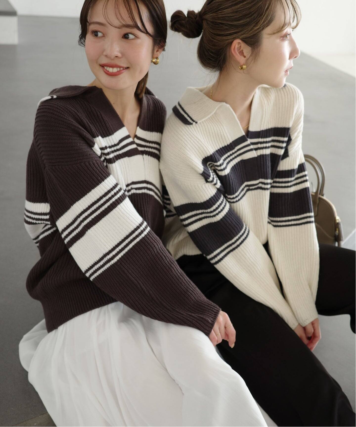 NOBLE別注》Venit/ヴェニット ランダムボーダーニット（ニット