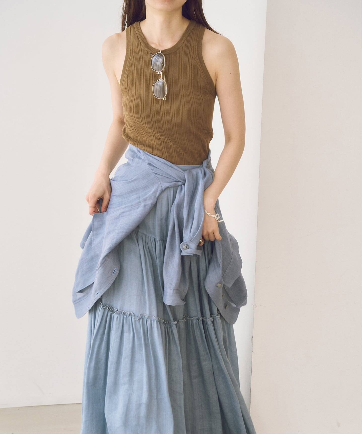 NOBLE別注》【洗える】ADAWAS/アダワズ RANDOM RIB TANK TOP（タンク