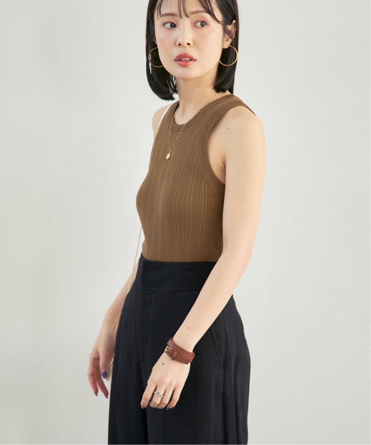 NOBLE別注》【洗える】ADAWAS/アダワズ RANDOM RIB TANK TOP（タンク 