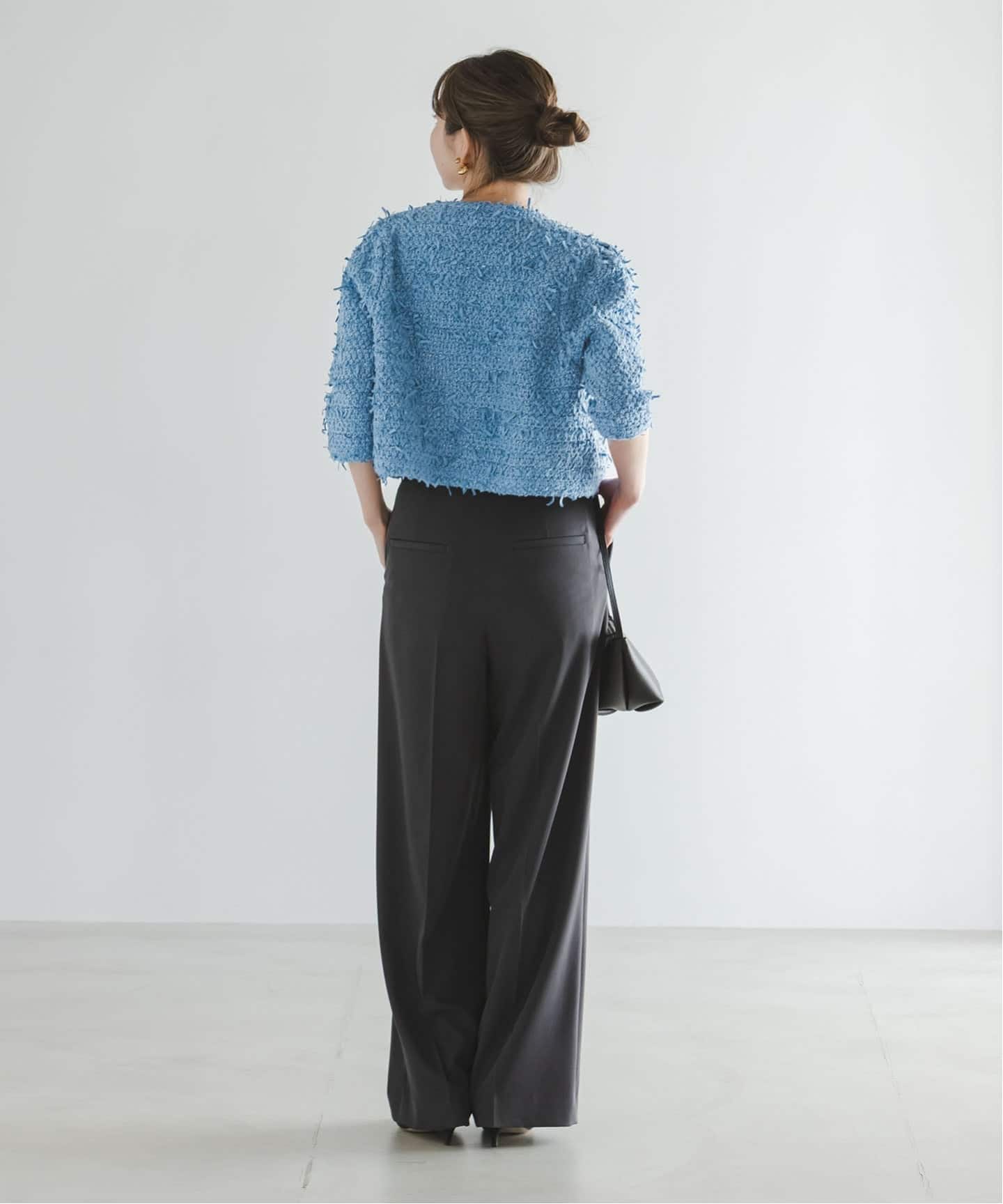 venit ジャケット Venit/ヴェニット TAPE YARN KNIT JACKET（ノーカラージャケット