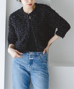 Venit/ヴェニット TAPE YARN KNIT JACKET（ノーカラージャケット 