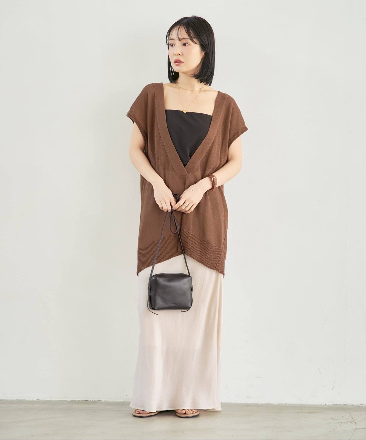【DK.BROWN】コットン シアー ノースリーブベスト コットン シアー ノースリーブベスト