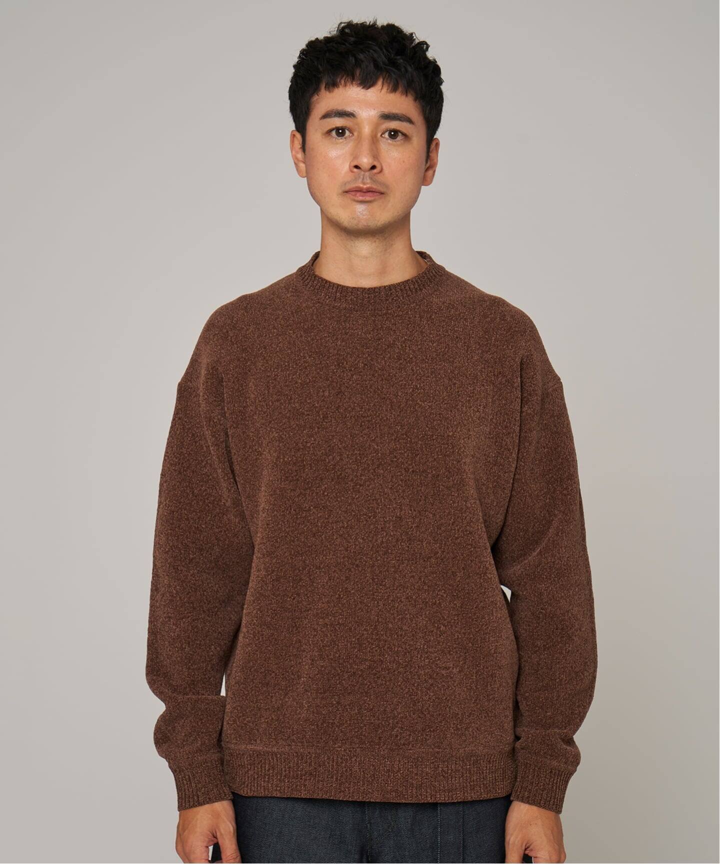 ミースロエ　クルーネック　ニット　ブラック MAISON KITSUNE (メゾンキツネ) ウール クルーネック セーター FOX