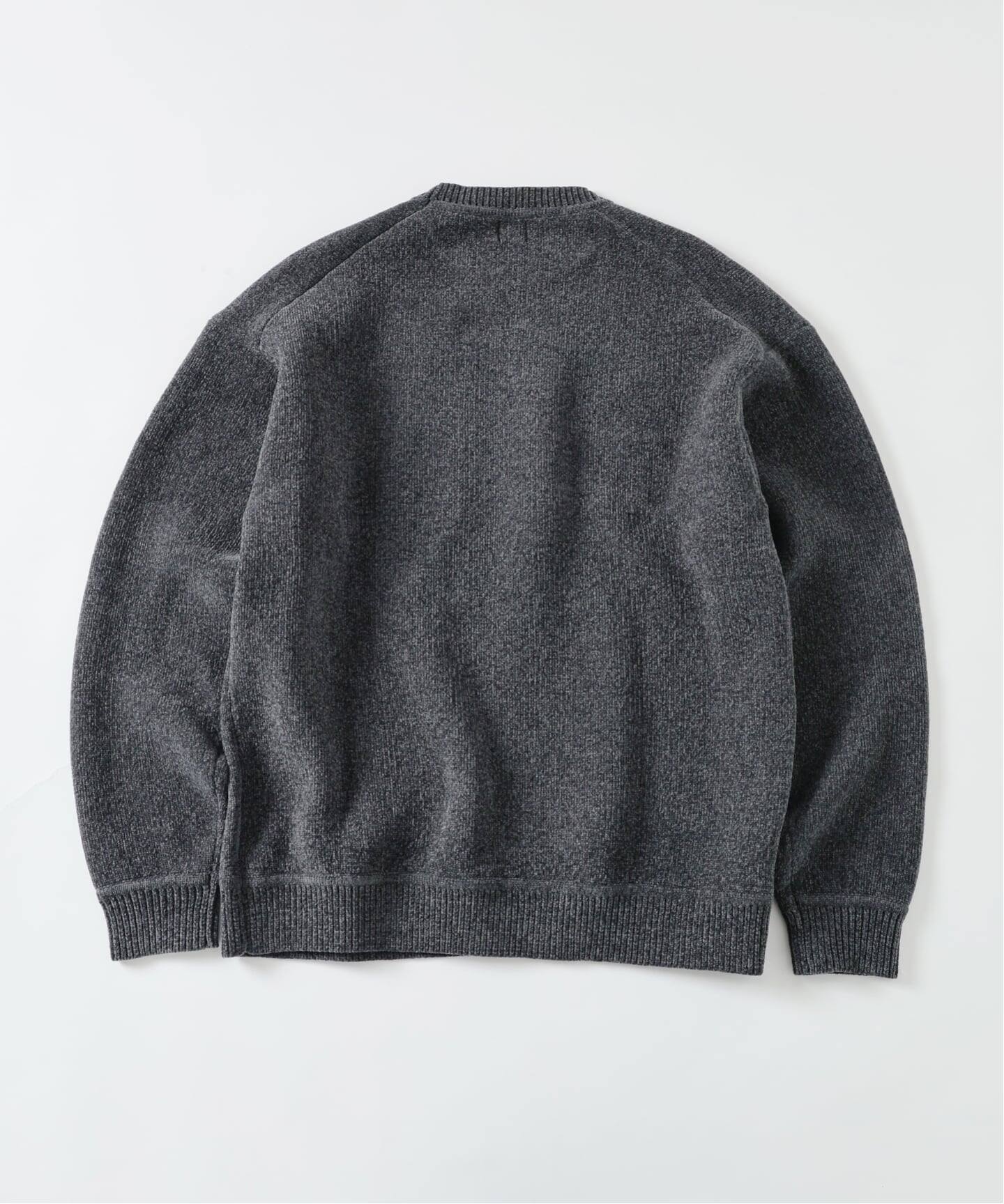 追加》シェニール ヤーン クルーネック ニット（ニット／セーター