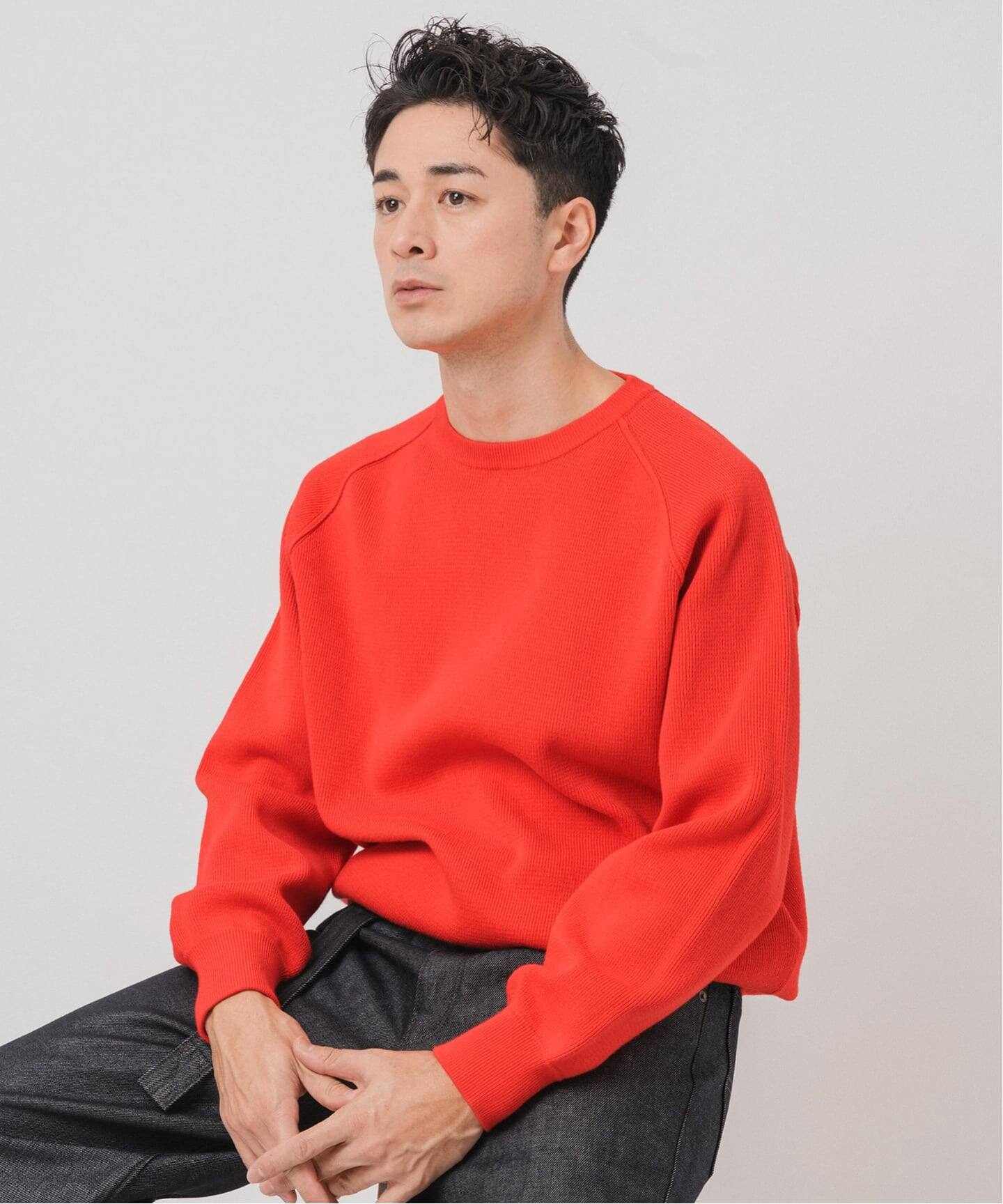 予約》PLATING ワッフル クルーネックニット（ニット／セーター