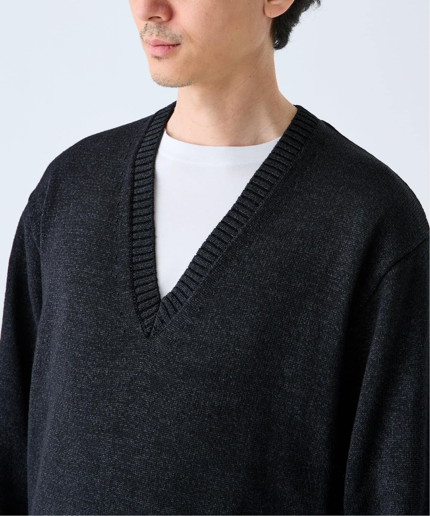 WASHI/WOOL DEEP V ネックニット（ニット／セーター）｜EDIFICE
