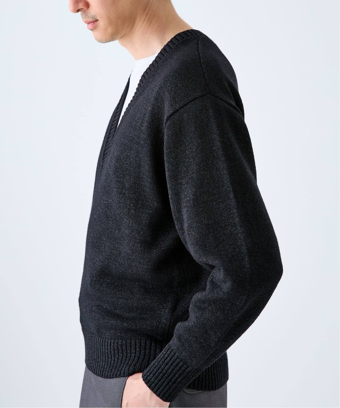 WASHI/WOOL DEEP V ネックニット（ニット／セーター）｜EDIFICE