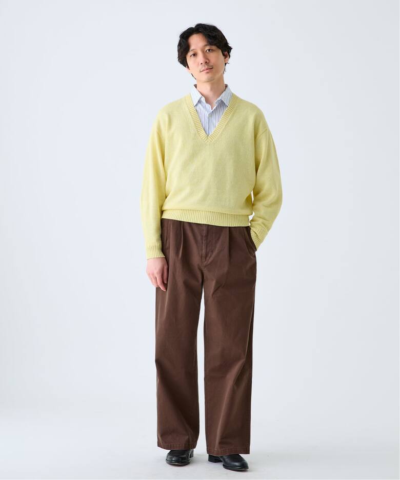 WASHI/WOOL DEEP V ネックニット（ニット／セーター）｜EDIFICE 