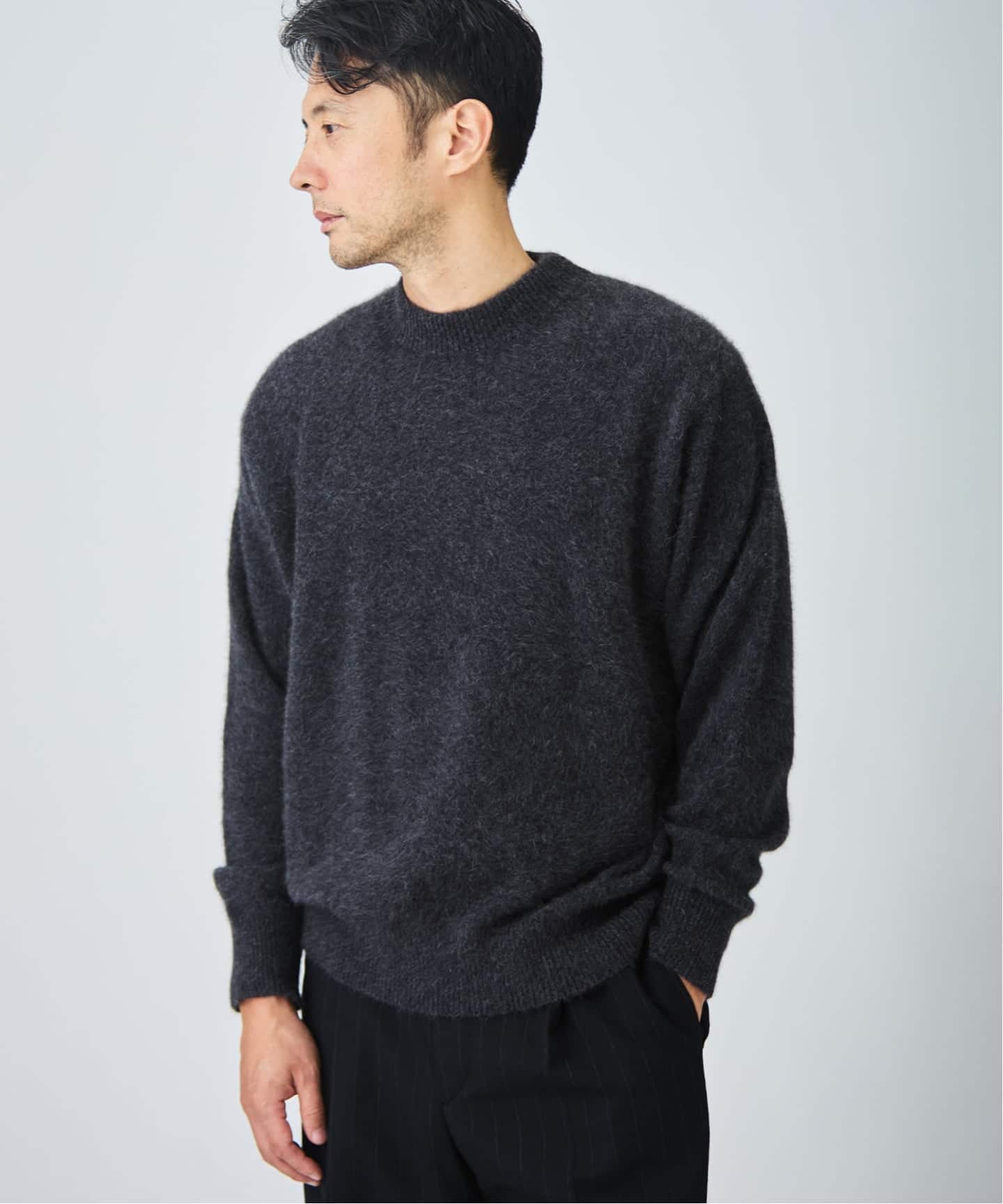 予約》フォックス/カシミヤ ミックス モックネック ニット（ニット