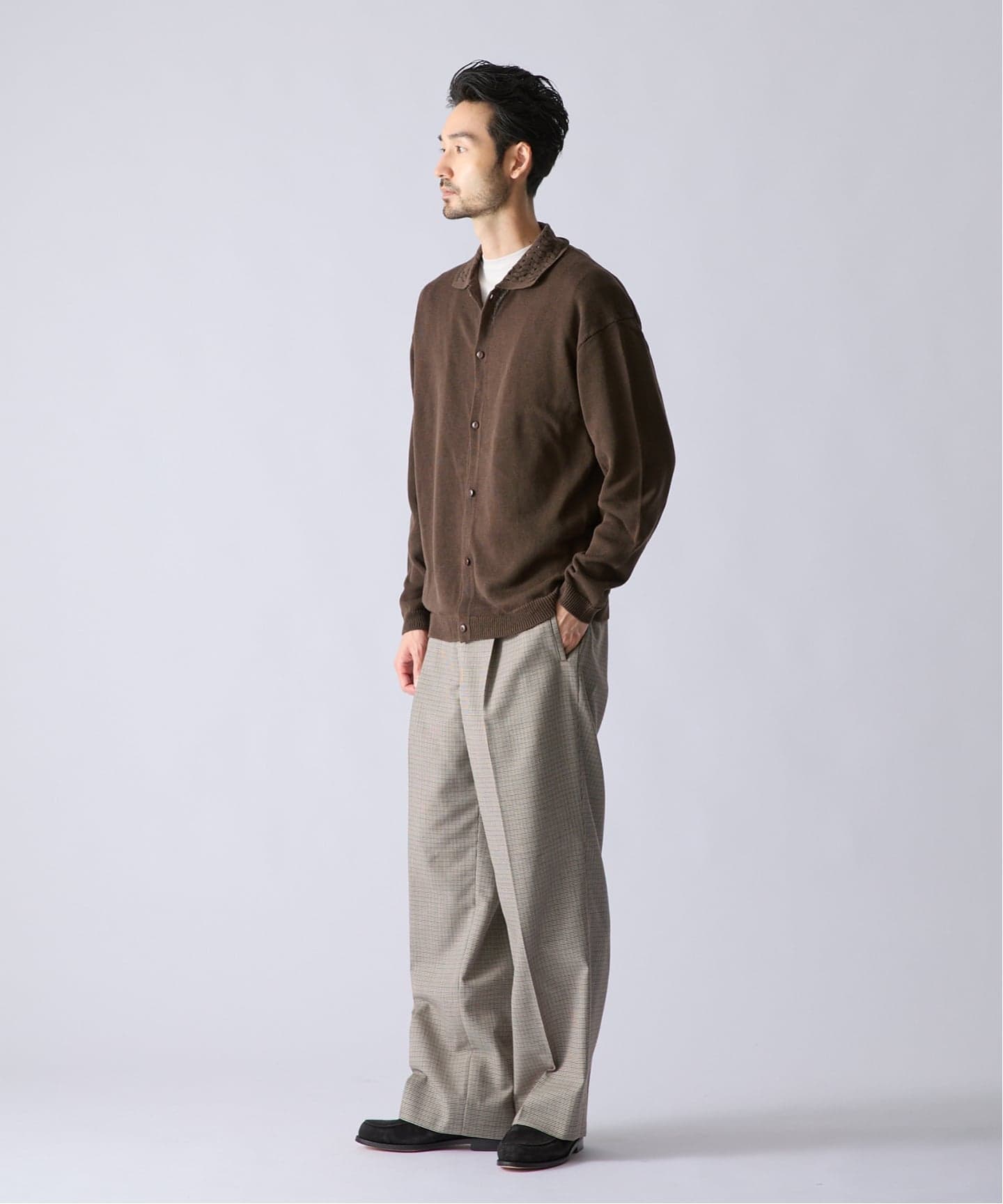 CFCF ニットシャツ EDIFICE by PIPPIOLINO》クロシェ ニット シャツ（シャツ／ブラウス