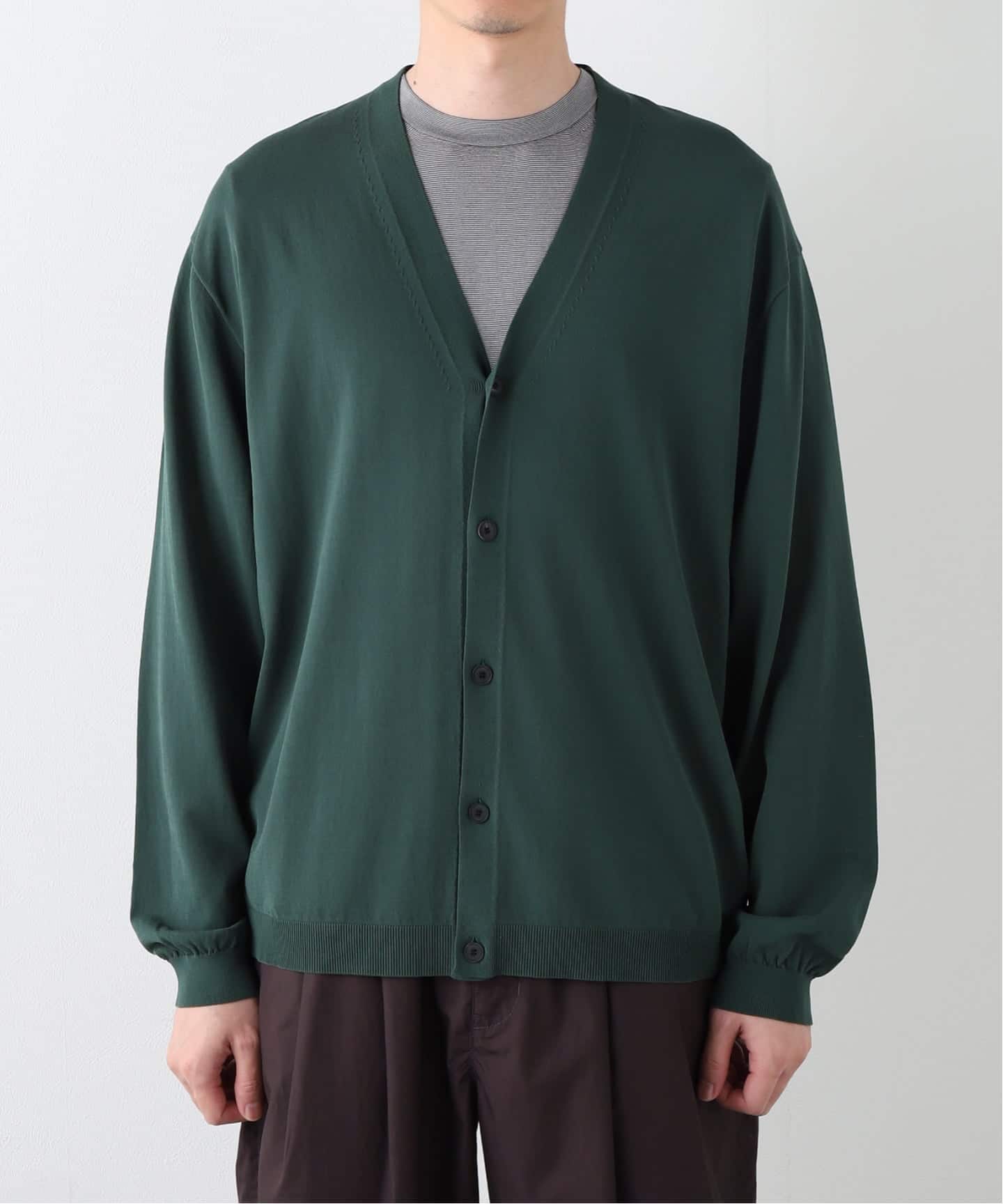 ATON(エイトン) FINE ICE COTTON V-NECK CARDIGAN（カーディガン
