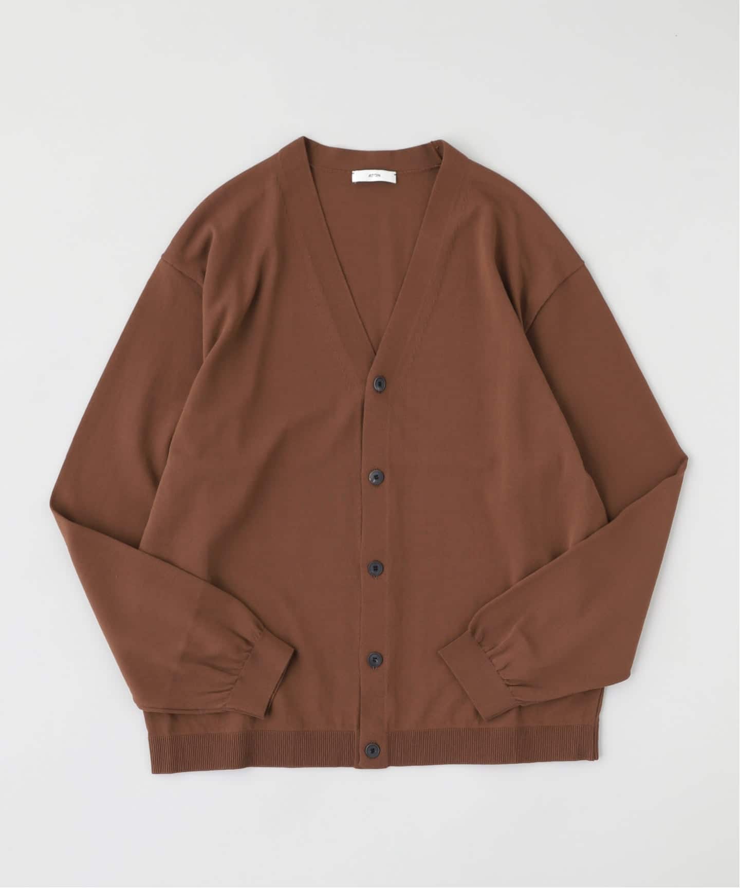 ATON エイトン カシミヤ ウール カーディガン ブラウン オーバーサイズ 22AW ATON エイトン カシミヤ ウール カーディガン ブラウン オーバー