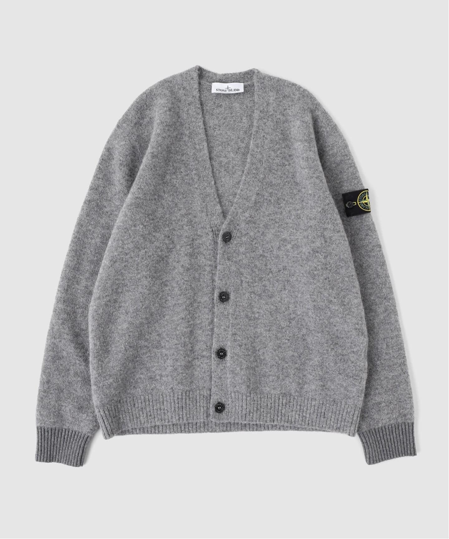 Stone  グレー ニットカーディガンS ストーンアイランド美品 STONE ISLAND / ストーンアイランド KNIT CARDIGAN（カーディガン