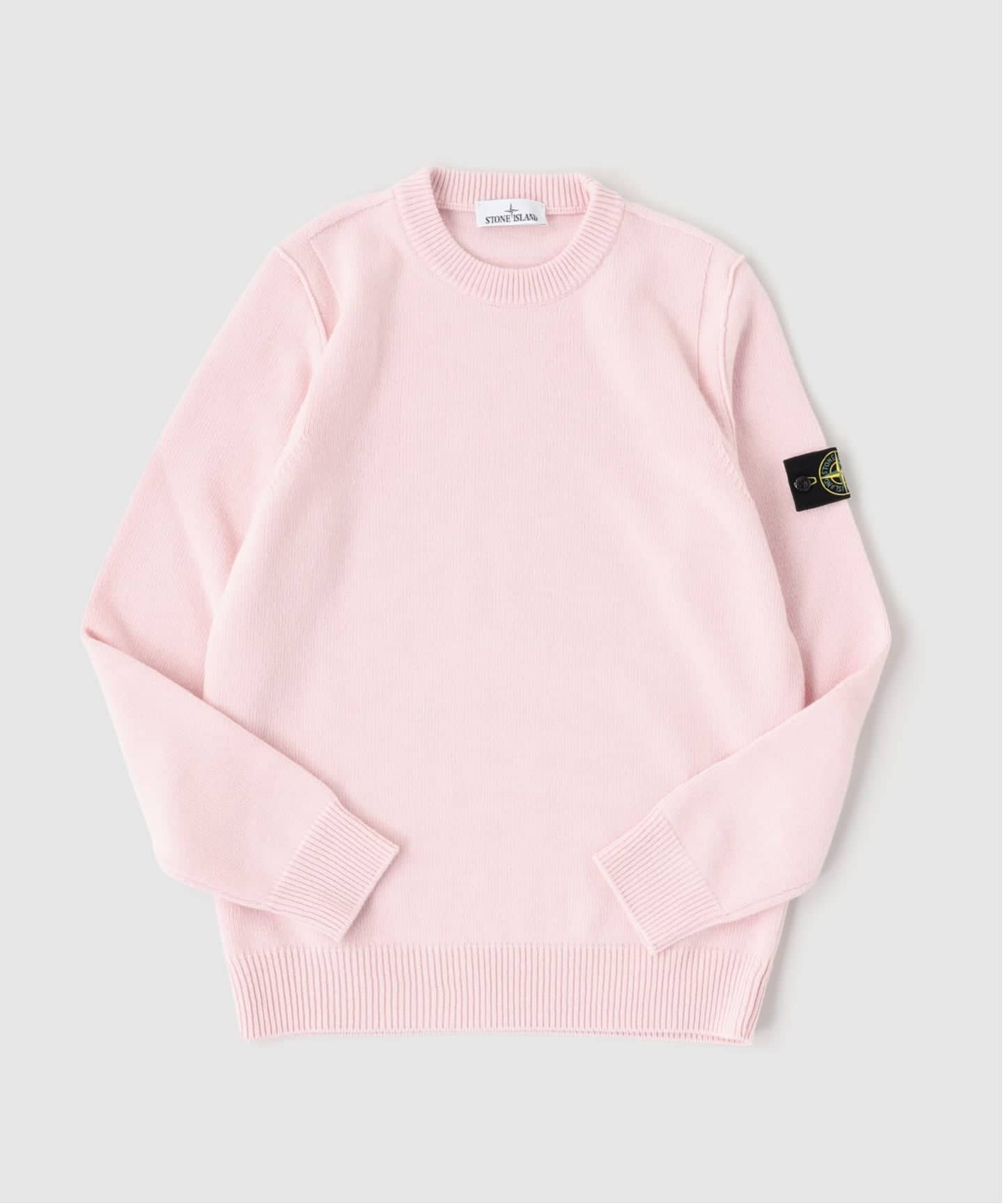 stone ストーンアイランド トレーナー　くすみピンク STONE ISLAND / ストーンアイランド LAMBSWOOL KNIT CREWNECK（ニット