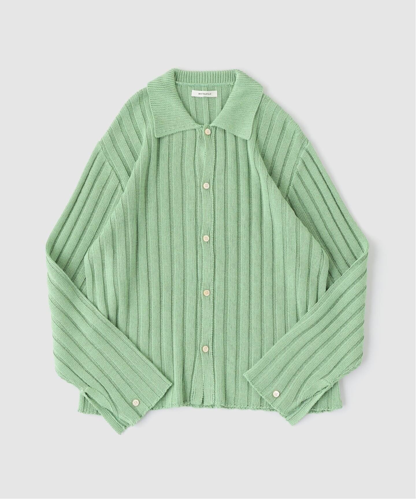 MATSUFUJI / マツフジ WIDE RIB KNIT SHIRT（ニット／セーター）｜PULP