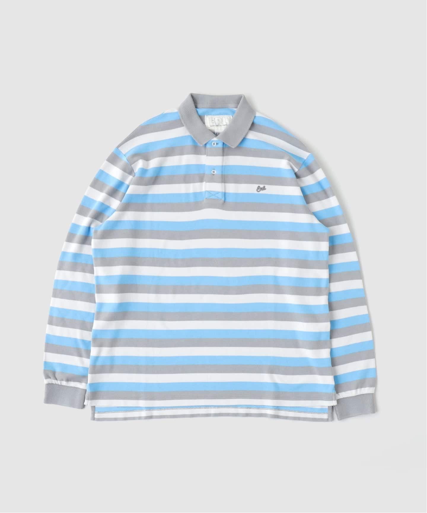 ERL ストライプスリーブ ポロシャツ XS ERL / イーアールエル UNISEX STRIPED LONG SLEEVE ポロシャツ KNIT