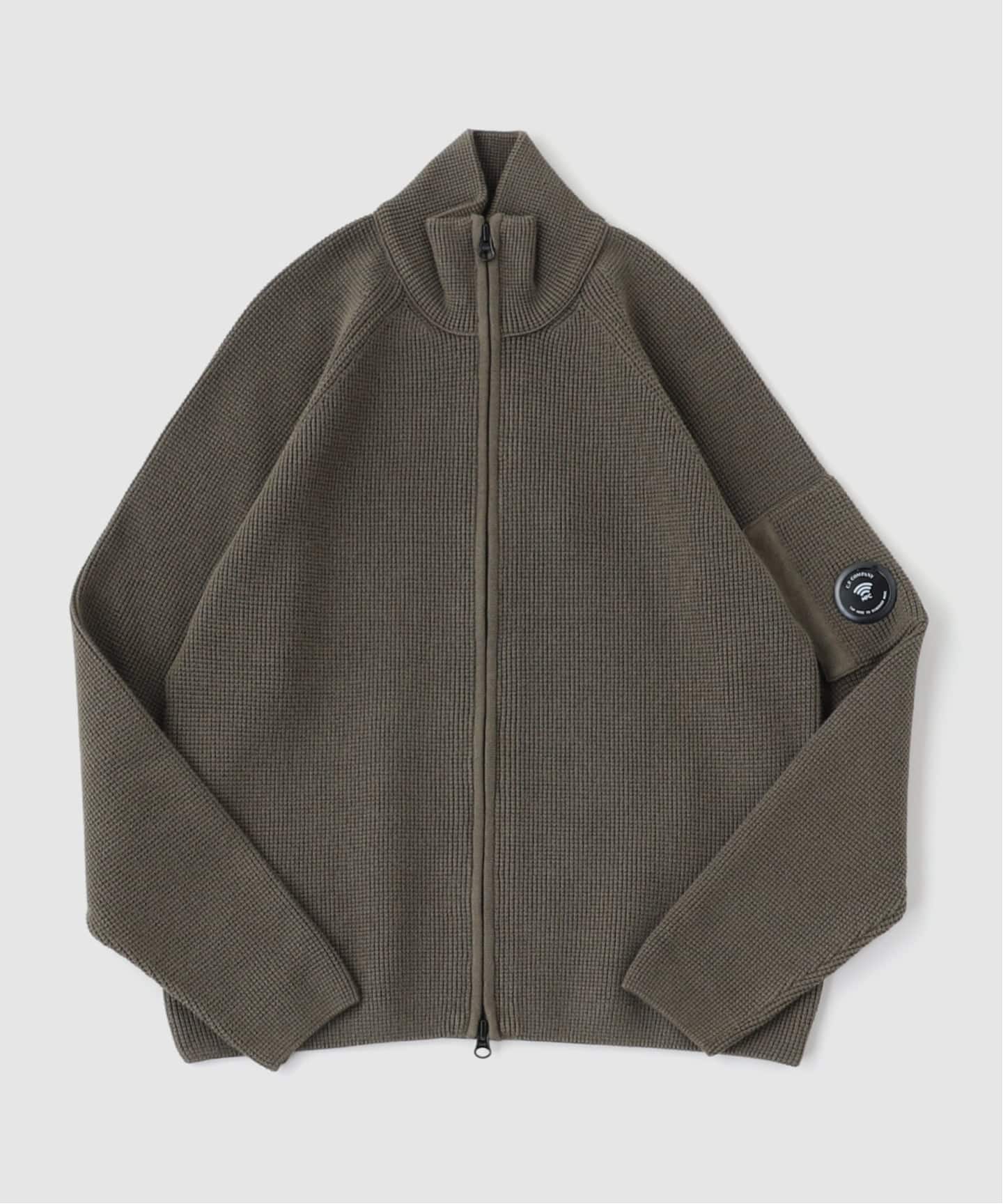 CPカンパニー ライトスエット　フルジップカーディガン C.P.Company / シーピーカンパニー WAFFLE KN COTTON ZIP LENS CRDGN
