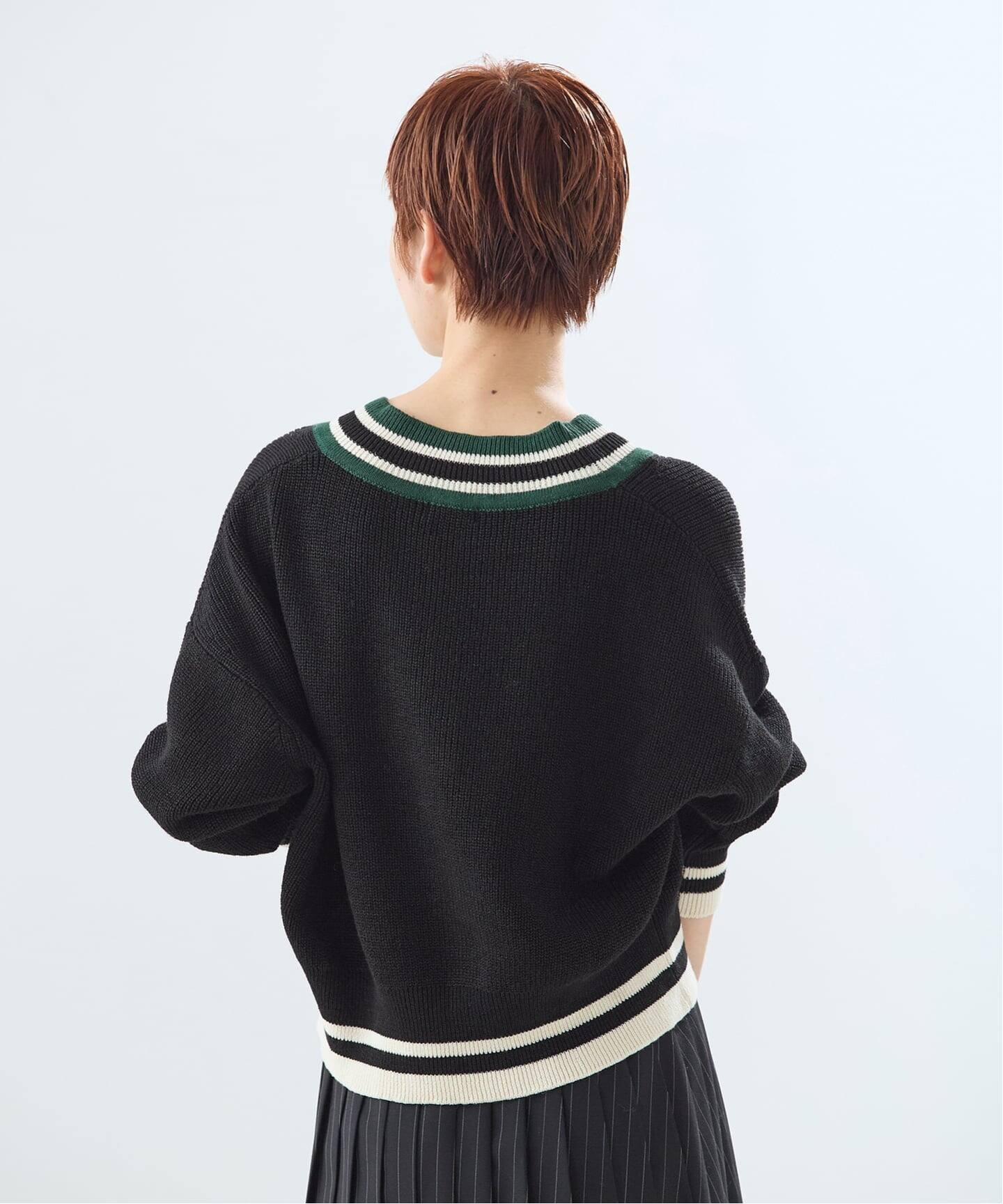 リネンラインVネックプルオーバー（ニット／セーター）｜JOURNAL