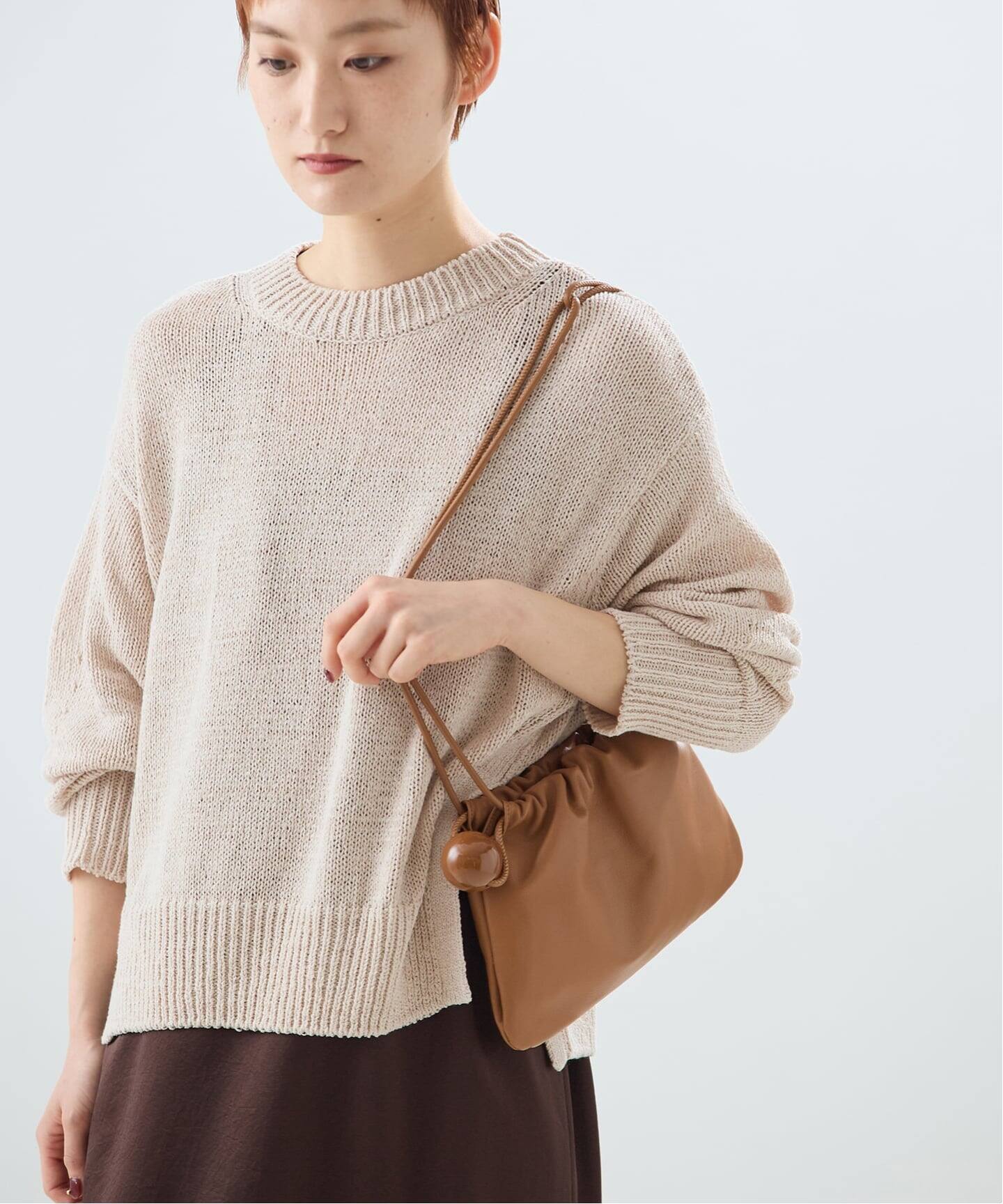 【JOURNALSTANDARDL'essage】26SS 26080370080010 コットンTAPEワイドプルオーバー長袖ニットセーター 金子綾さん着用】コットンTAPEワイドプルオーバー（ニット／セーター
