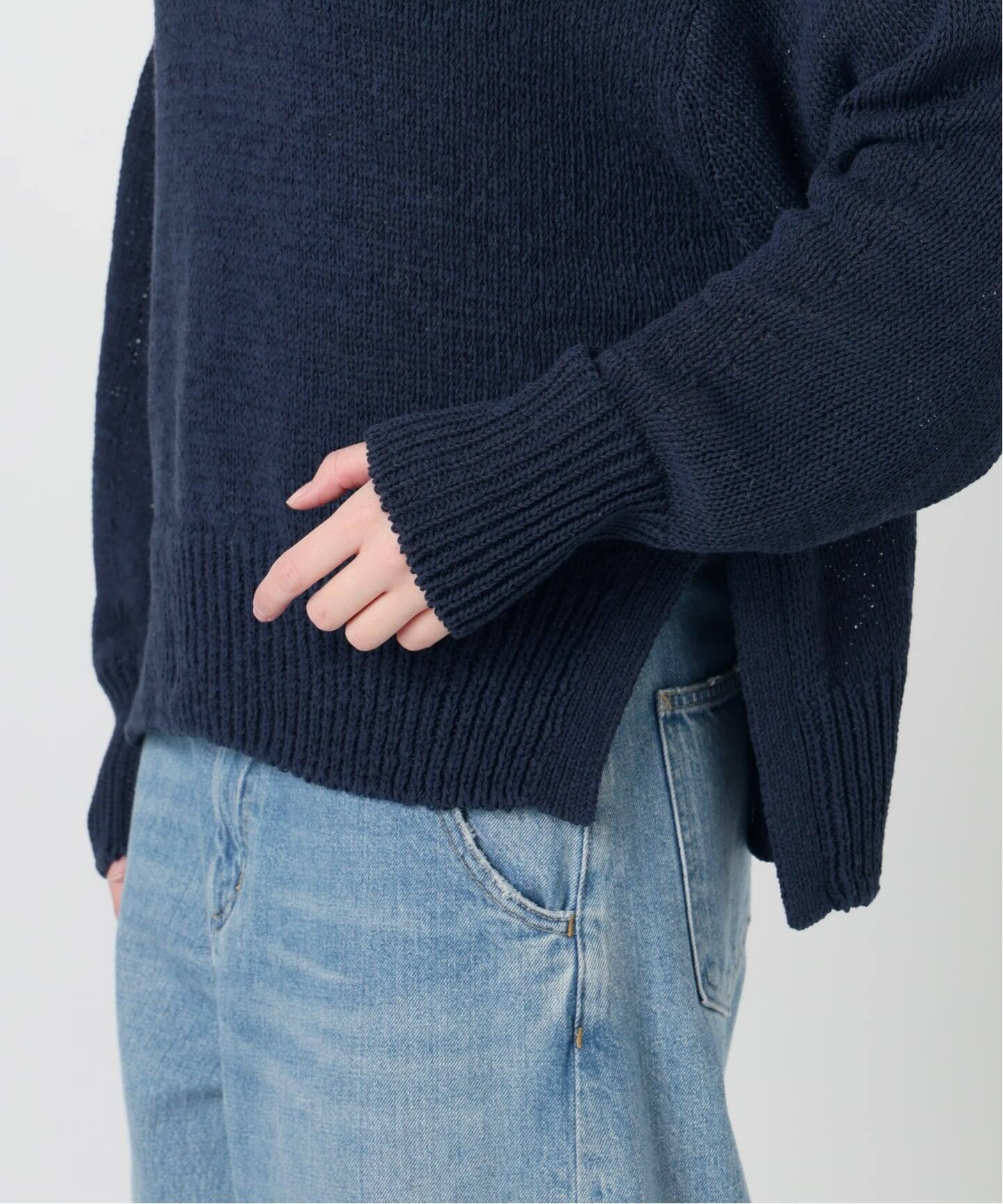 【JOURNALSTANDARDL'essage】26SS 26080370080010 コットンTAPEワイドプルオーバー長袖ニットセーター 金子綾さん着用】コットンTAPEワイドプルオーバー（ニット／セーター