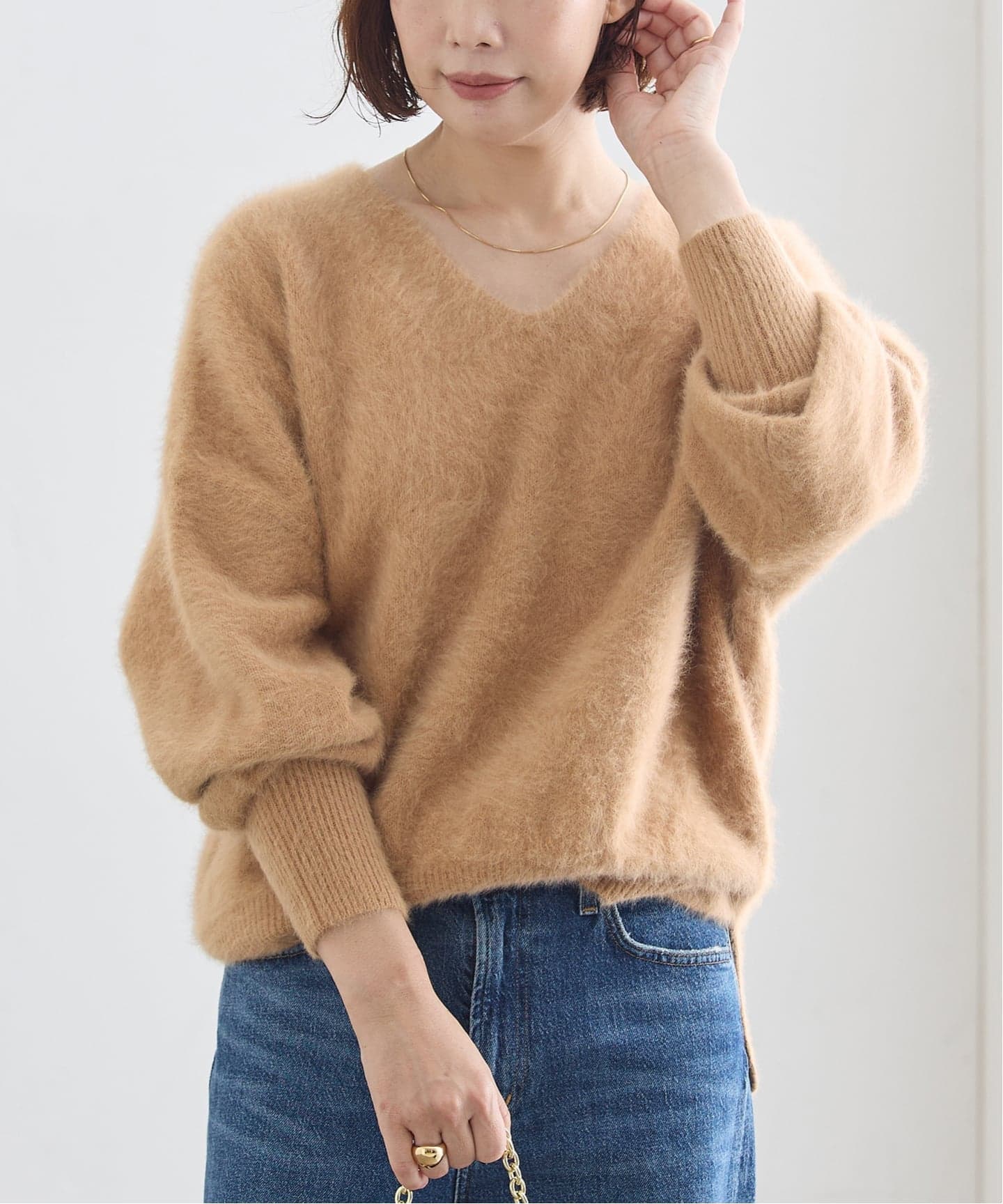 予約》FOX CASHMERE Vネックプルオーバー（ニット／セーター