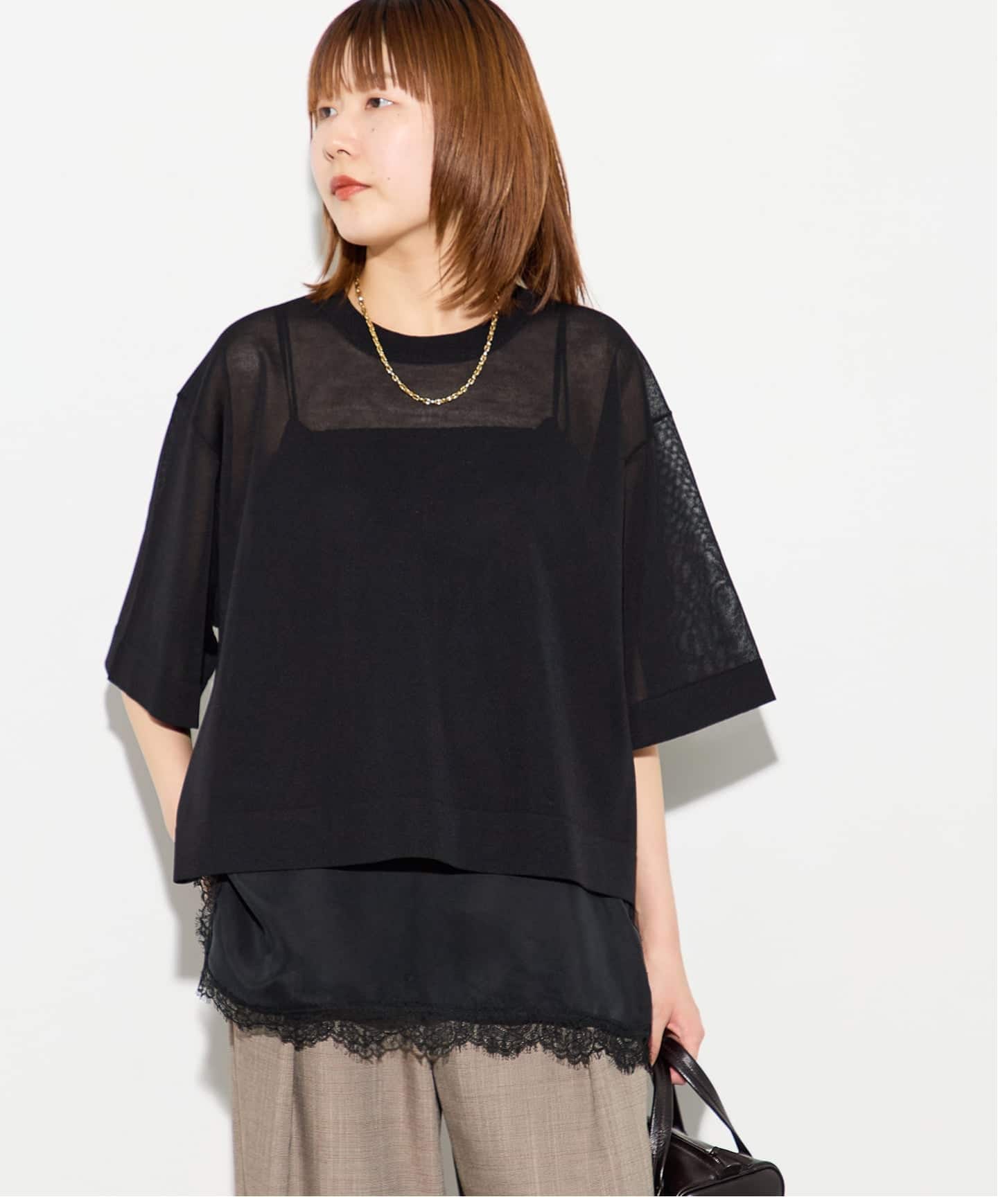 JOURNALSTANDARD L'ESSAGE フォルムニットTシャツ☆未使用 フォルムニットTシャツ（ニット／セーター）｜JOURNAL STANDARD L