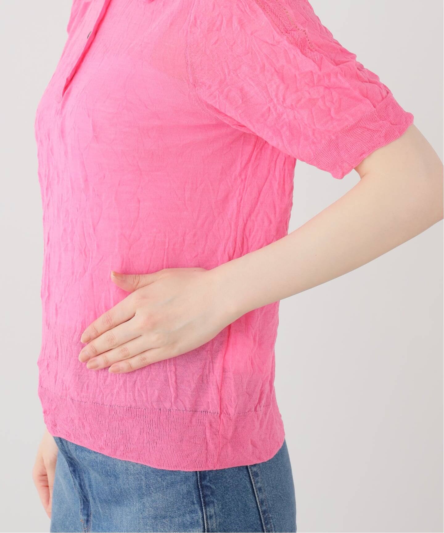 RECTO/レクト CREASE ポロ襟 ニット (PINK) RW26SKTP003PK（ニット