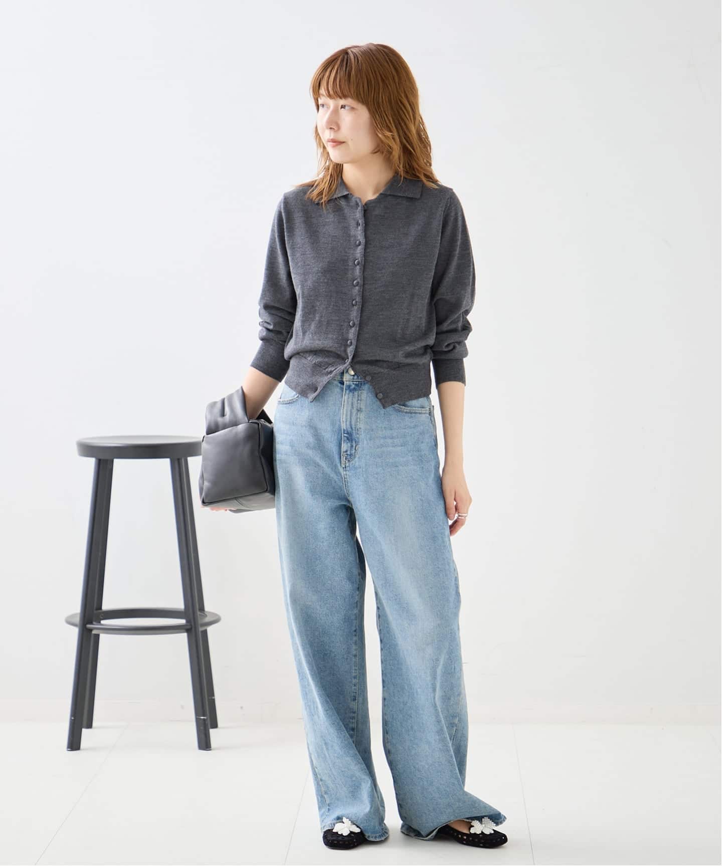 NOTHING WRITTEN カーディガン NOTHING WRITTEN/ナッシングリトゥン MUFFIN BUTTON CARDIGAN