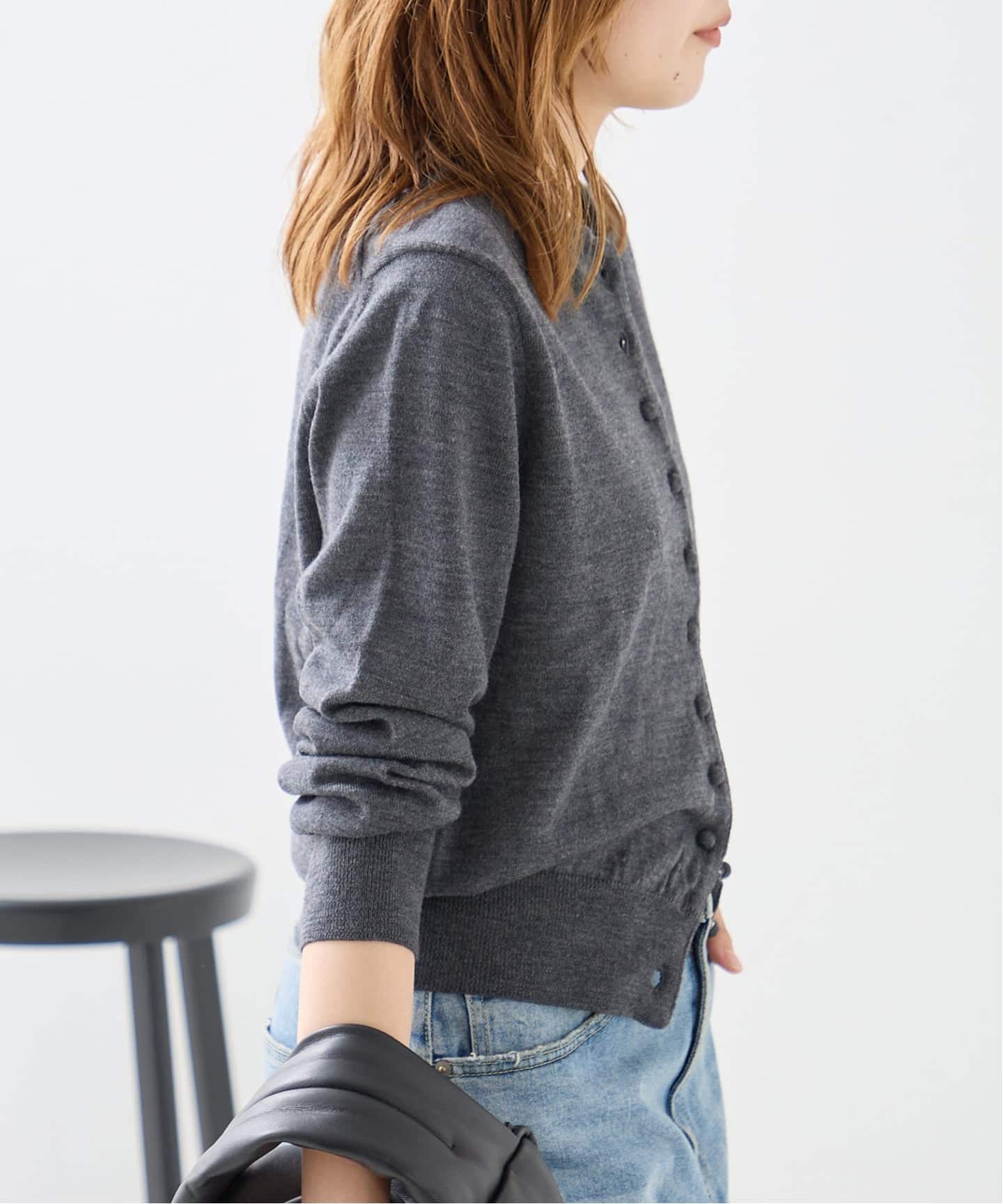 NOTHING WRITTEN/ナッシングリトゥン MUFFIN BUTTON CARDIGAN