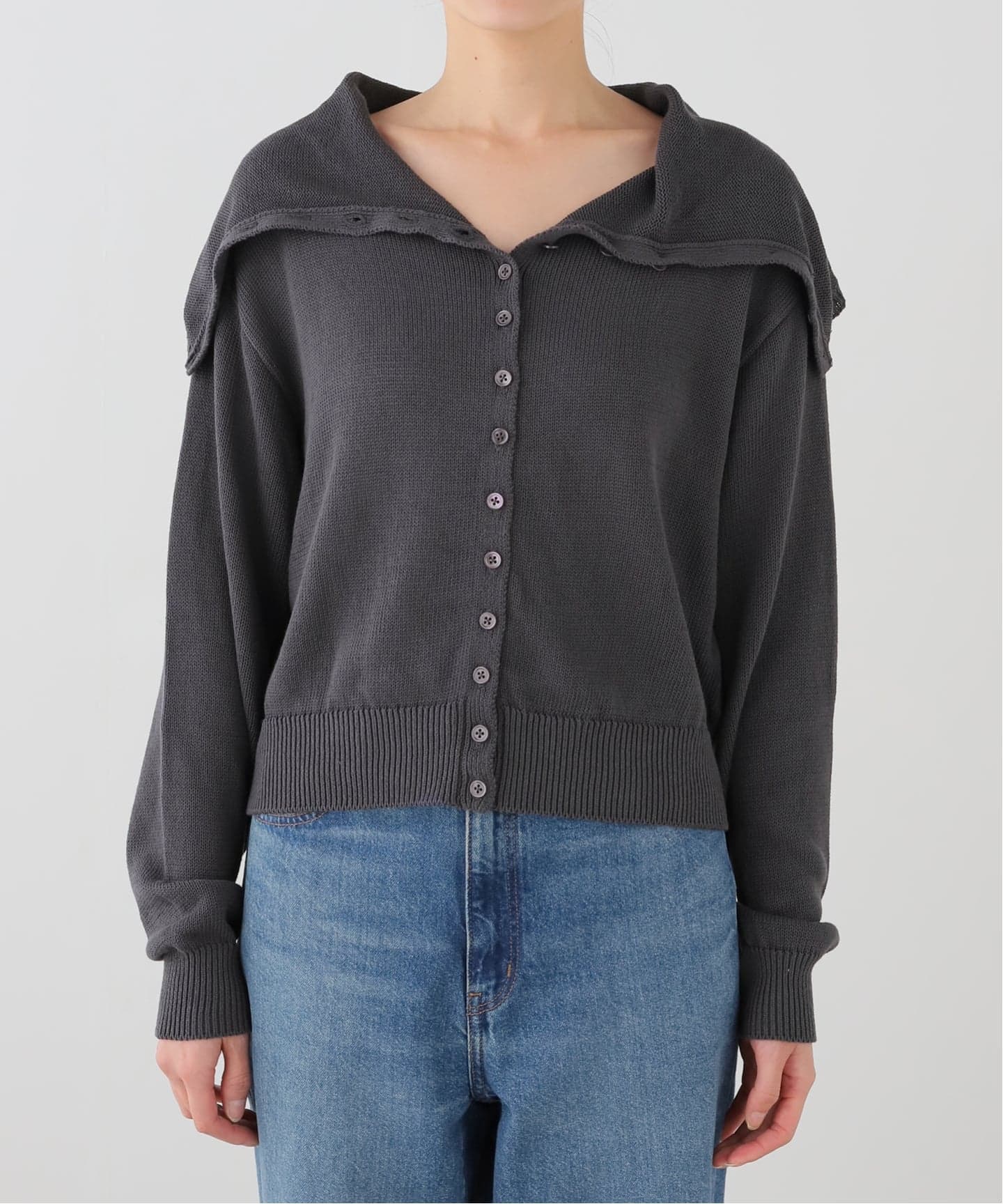 JANE SMITH/ジェーンスミス 7G SAILER CARDIGAN：カーディガン