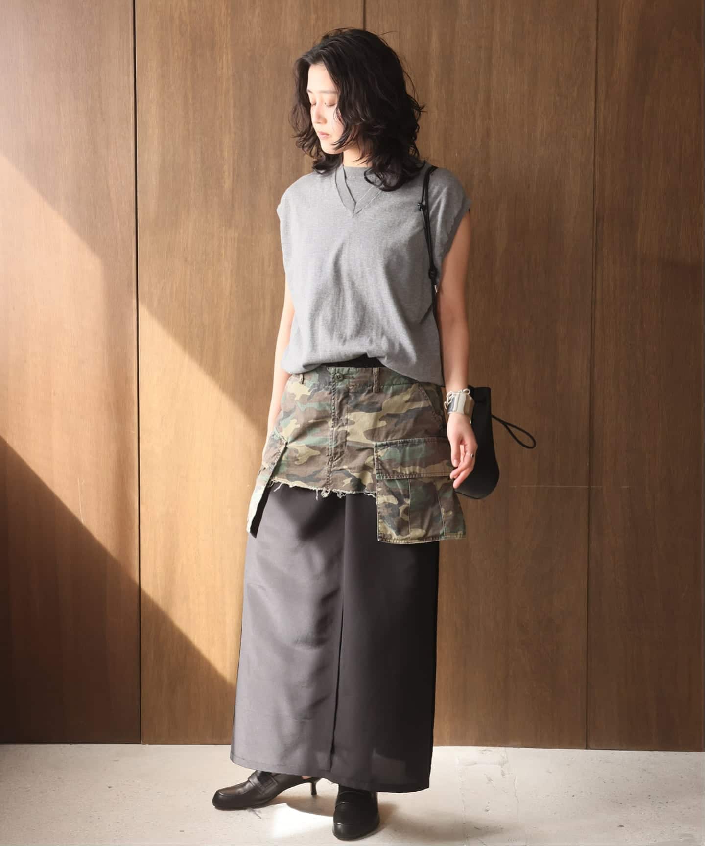 INSCRIRE /アンスクリア】Cotton 16G V neck Vest：ベスト（ベスト