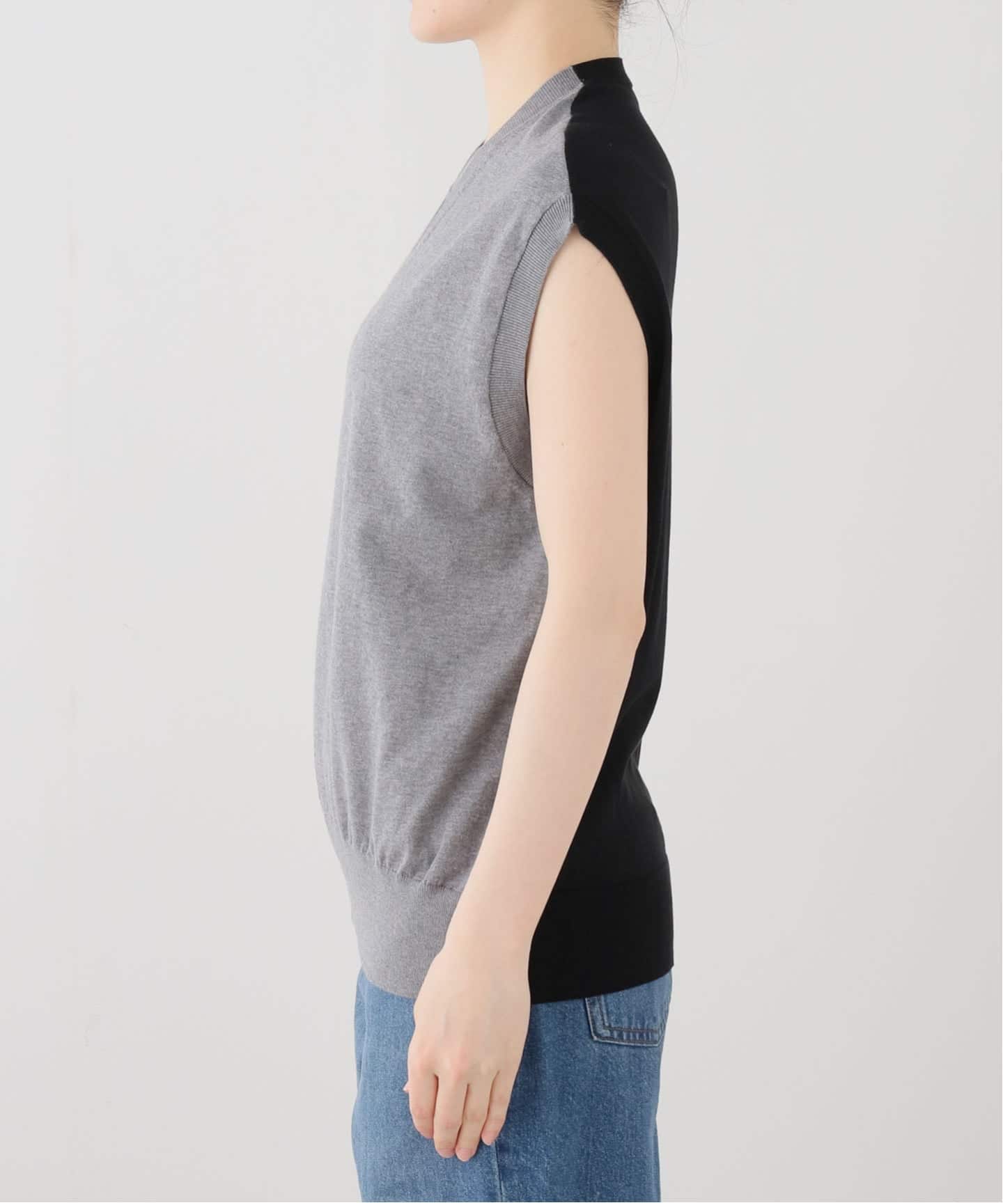 INSCRIRE /アンスクリア】Cotton 16G V neck Vest：ベスト（ベスト