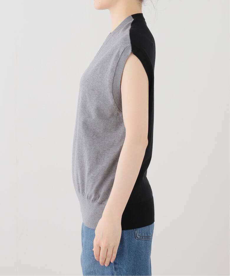 INSCRIRE /アンスクリア】Cotton 16G V neck Vest：ベスト（ベスト 