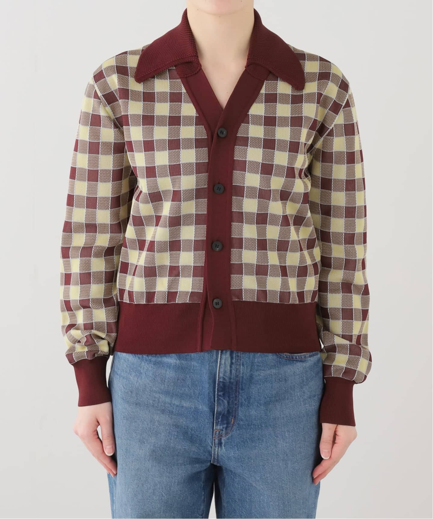 TOGA コットンニット journal standard L'essage TOGA/トーガ】Check knit cardigan カーディガン（カーディガン