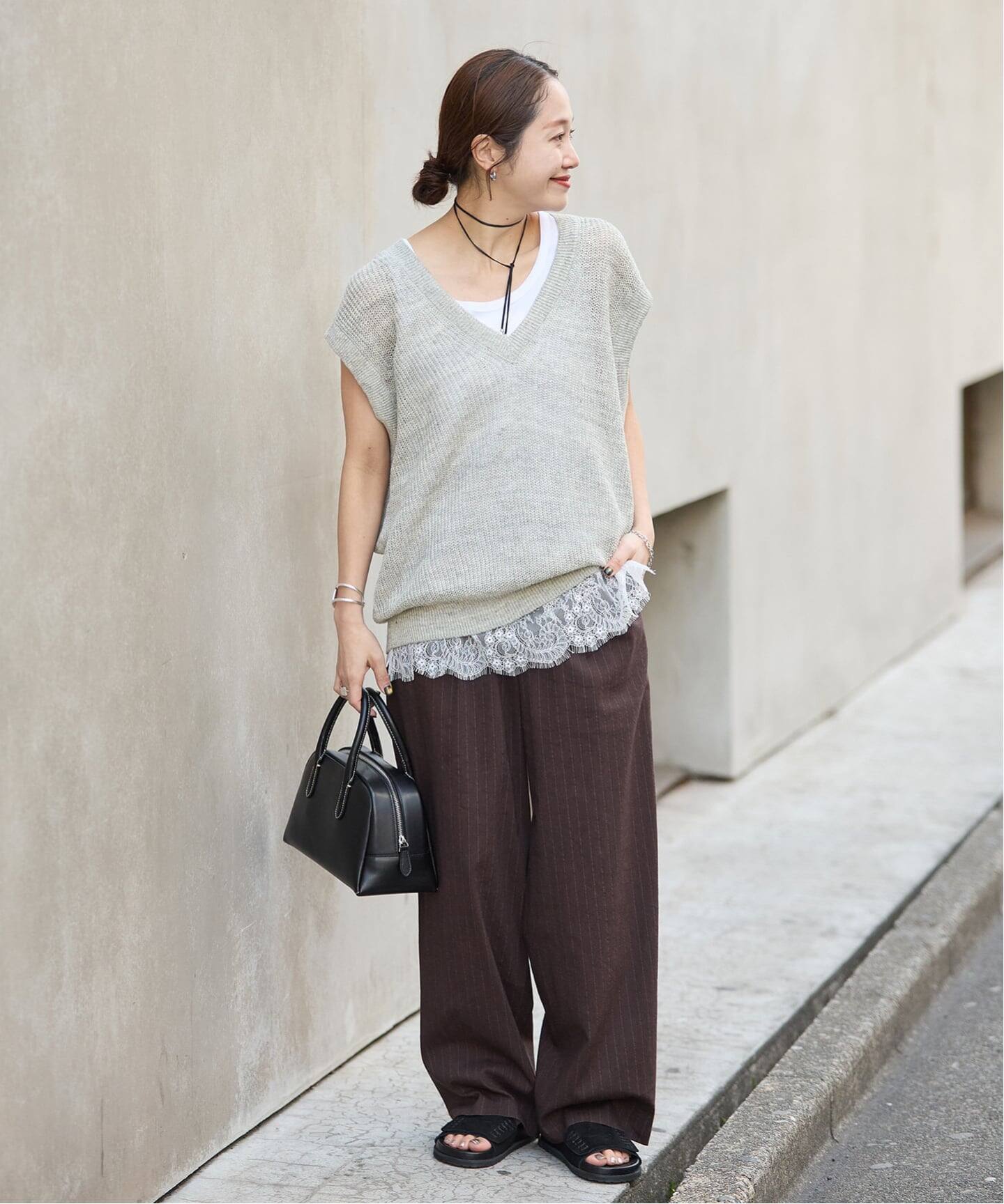 osedit】WASHABLELINEN Vベスト（ベスト）｜JOURNAL STANDARD