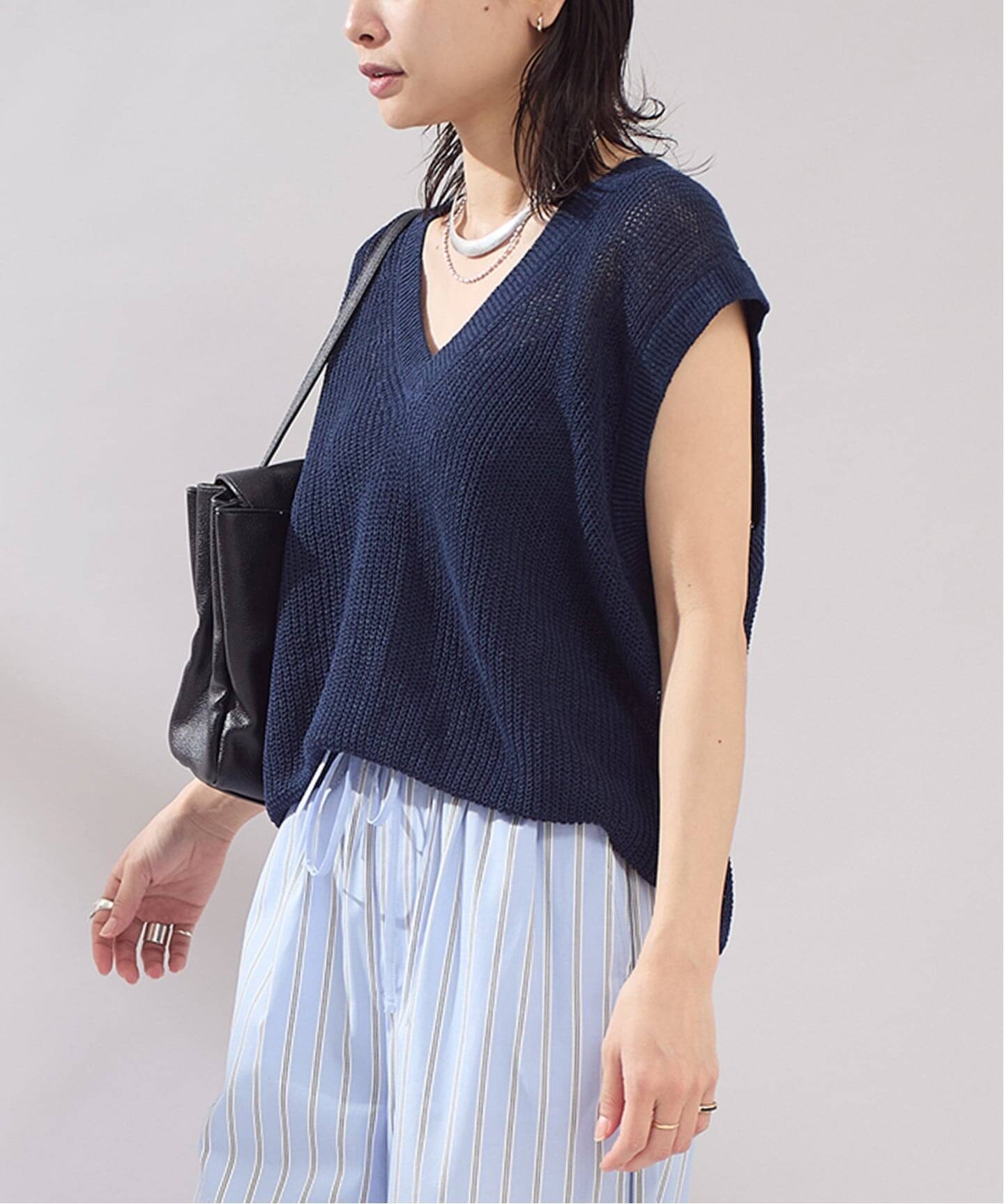 osedit】WASHABLELINEN Vベスト（ベスト）｜JOURNAL STANDARD