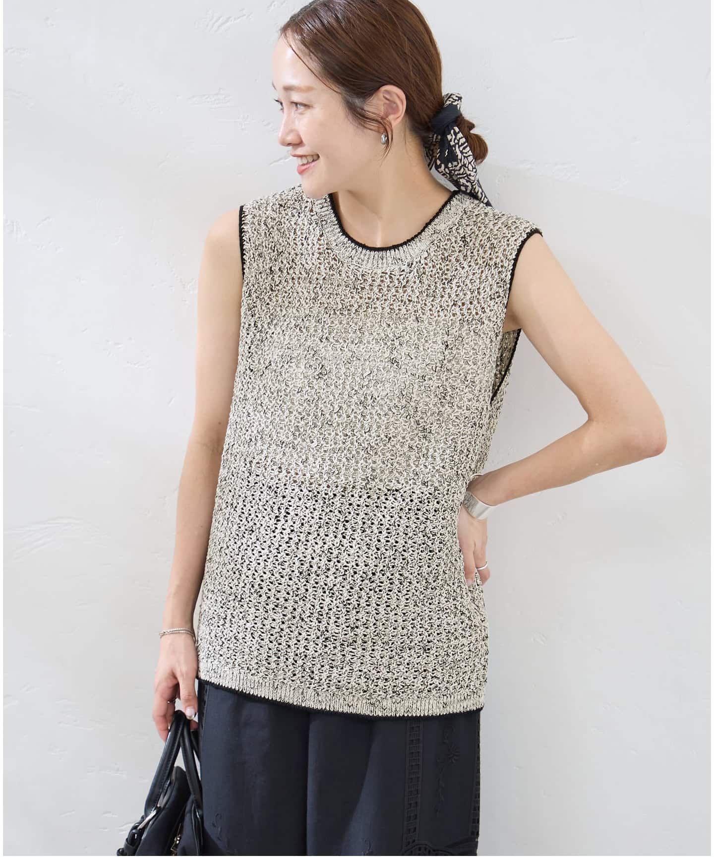 JOURNAL STANDARD メランジモク ノースリーブ　ベージュ メランジモク ノースリーブ（ニット／セーター）｜JOURNAL STANDARD