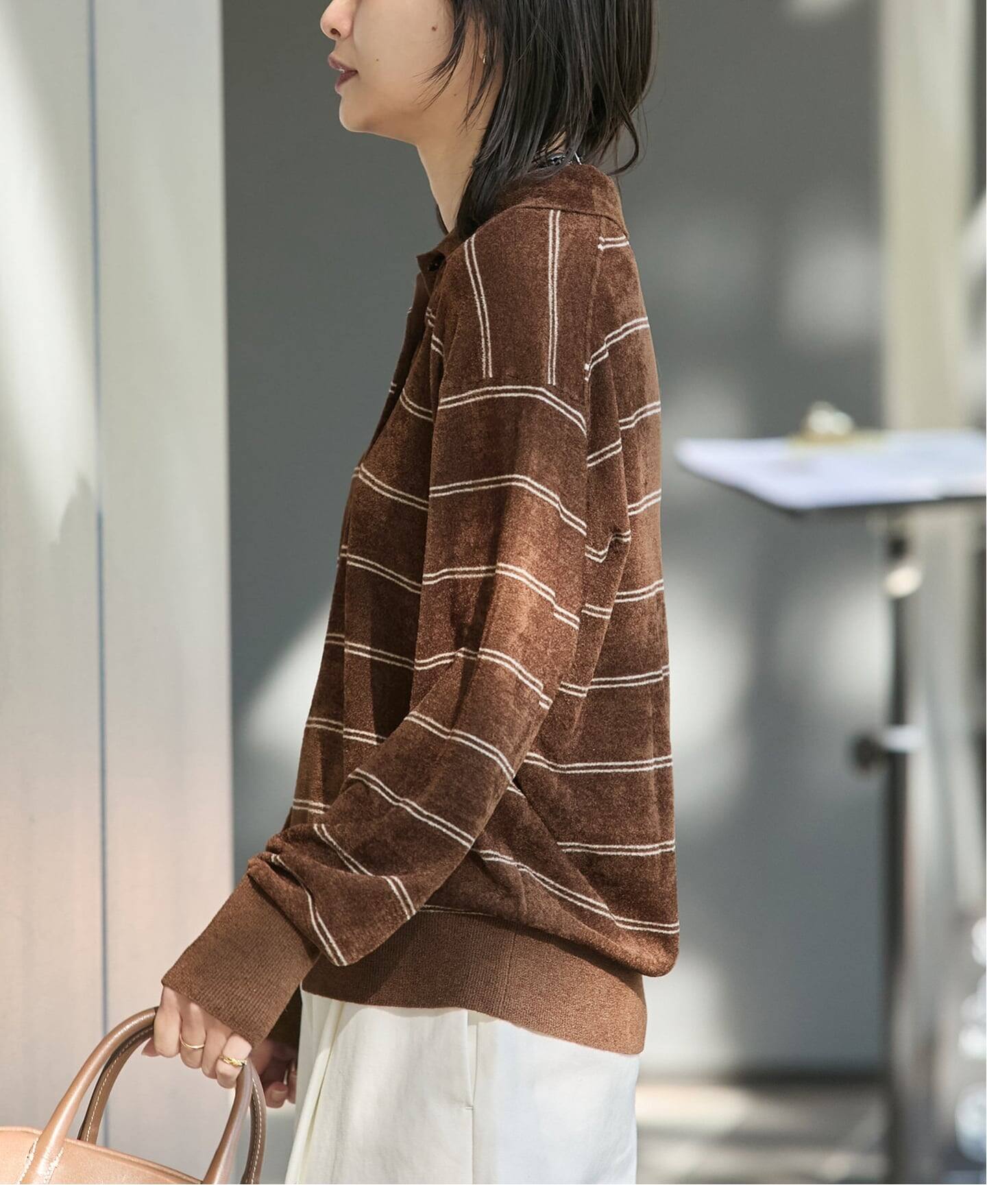 追加2》ベロアニットロングスリーブポロシャツ（ニット／セーター