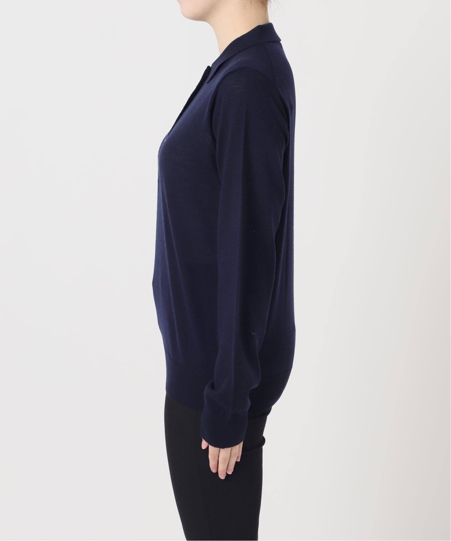 STRASBURGO ウォッシャブルウールポロシャツ ネイビー ウォッシャブルウール ポロシャツ（ニット／セーター）｜JOURNAL