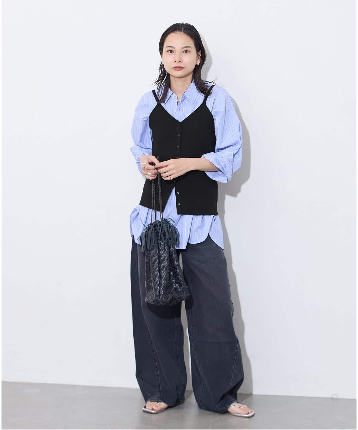 追加予約》WASHABLE コットンシルクミックス2WAYキャミソール