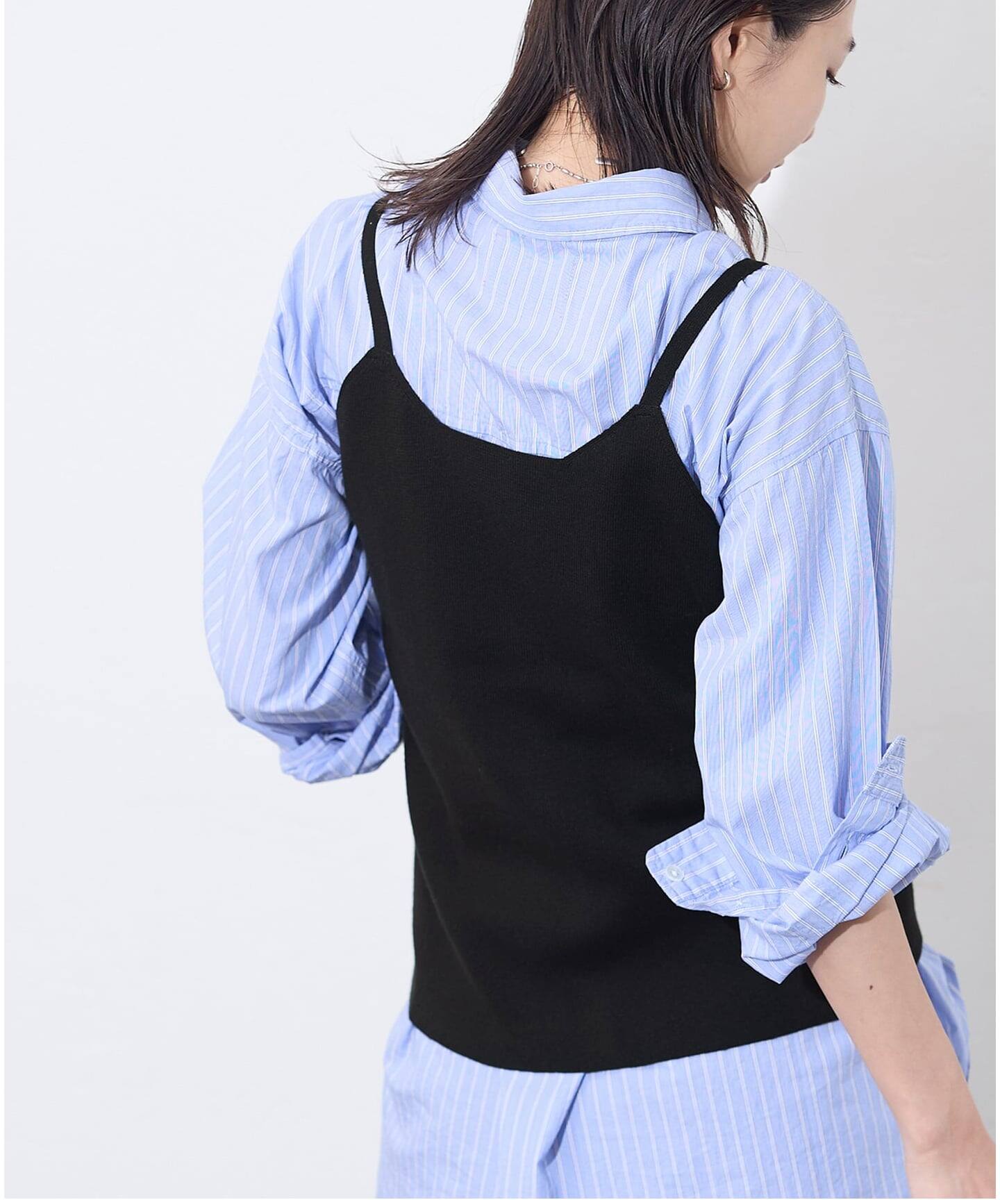 追加予約》WASHABLE コットンシルクミックス2WAYキャミソール