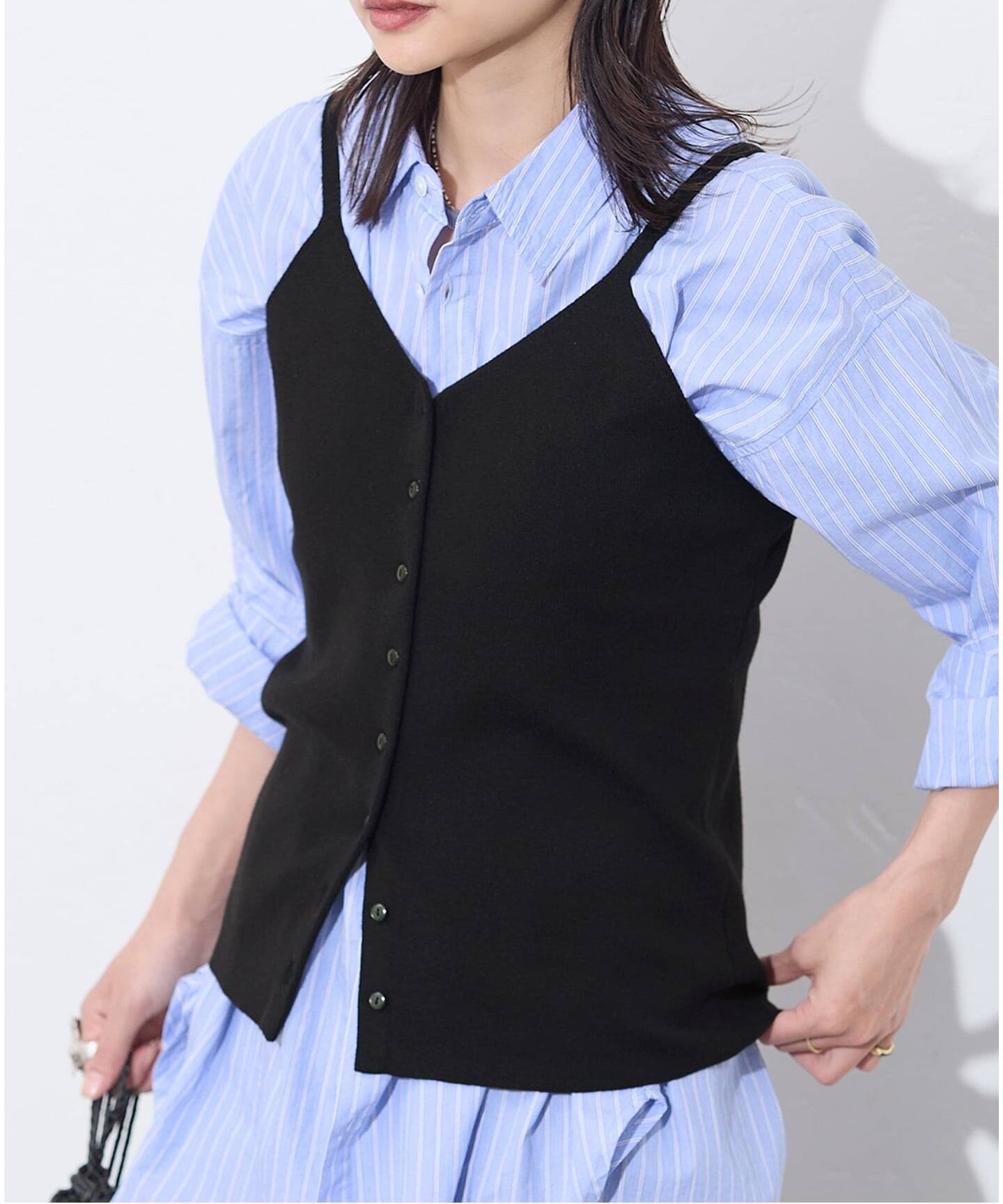 追加》WASHABLE コットンシルクミックス2WAYキャミソール