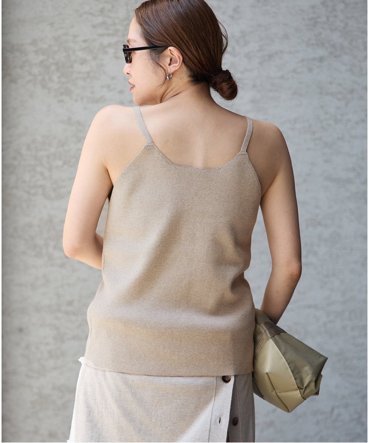 追加予約》WASHABLE コットンシルクミックス2WAYキャミソール