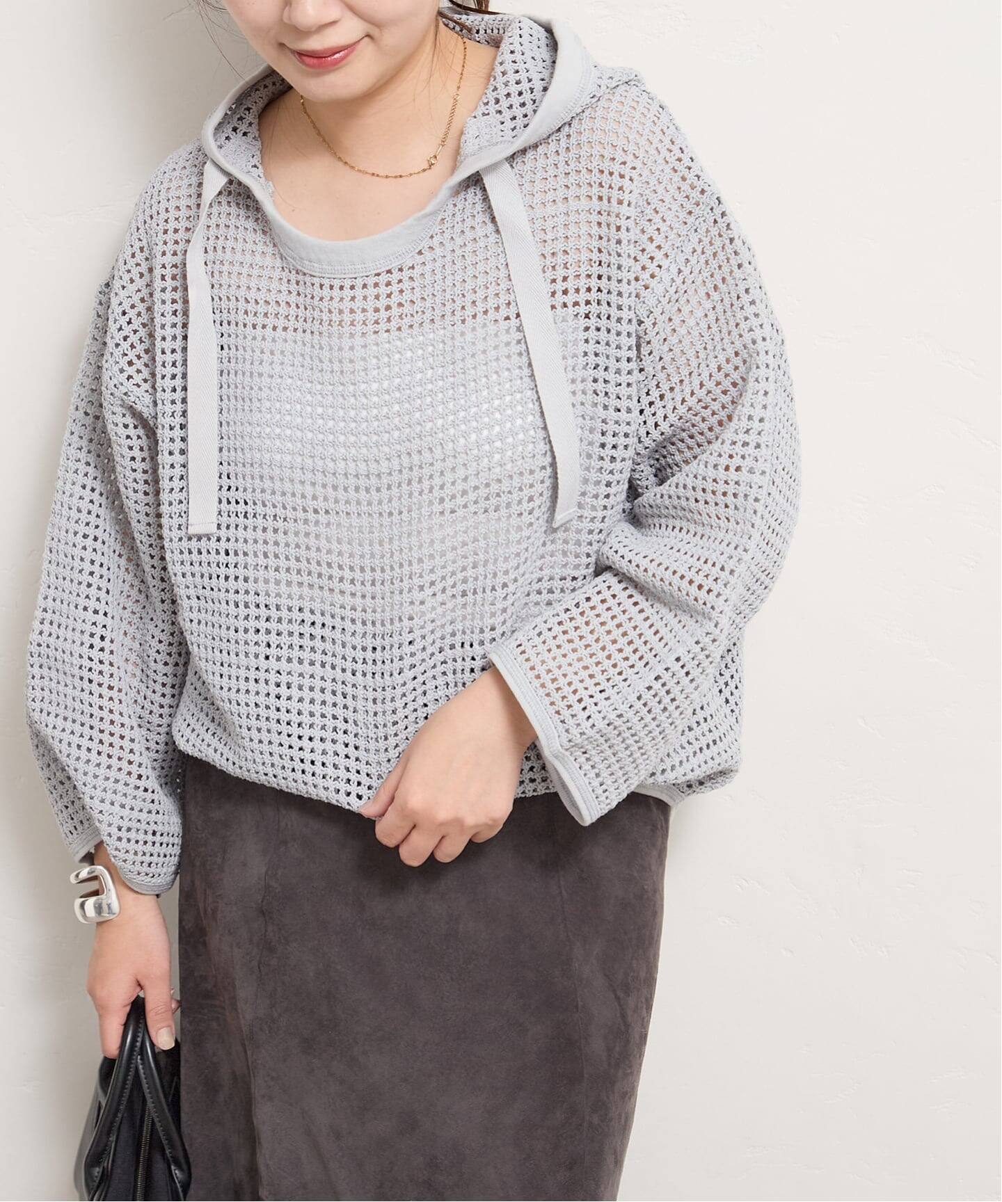 ARMY TWILL　メッシュフーディ 別注【ARMY TWILL/アーミーツイル】Cotton Mesh Hoodie（ニット